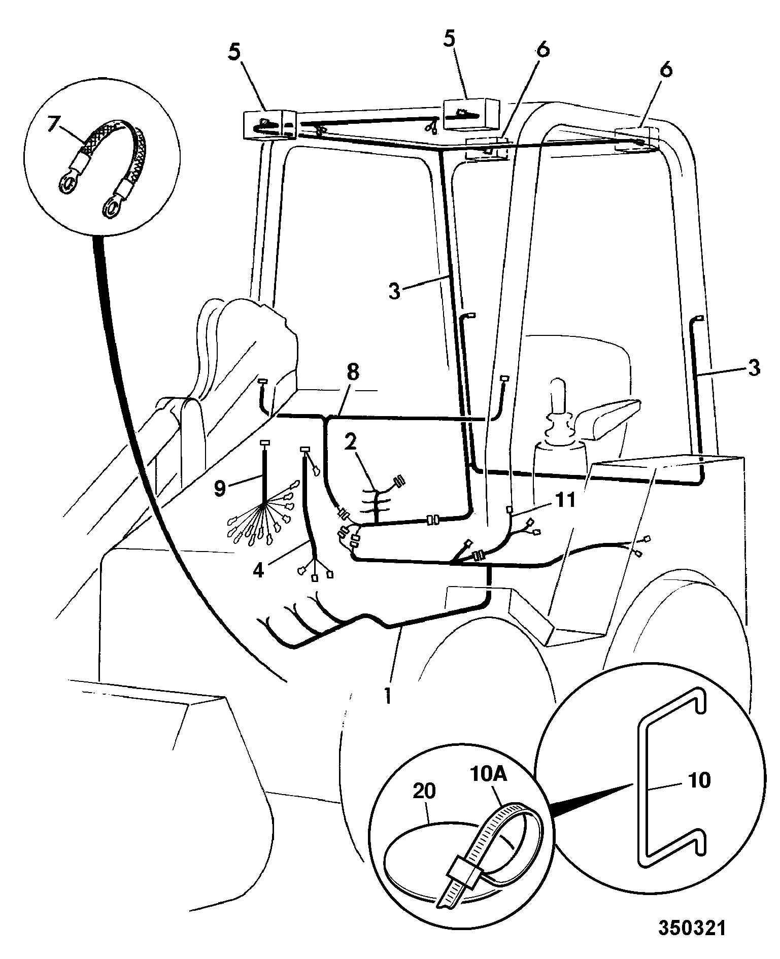 Жгут проводов 721/11235 JCB