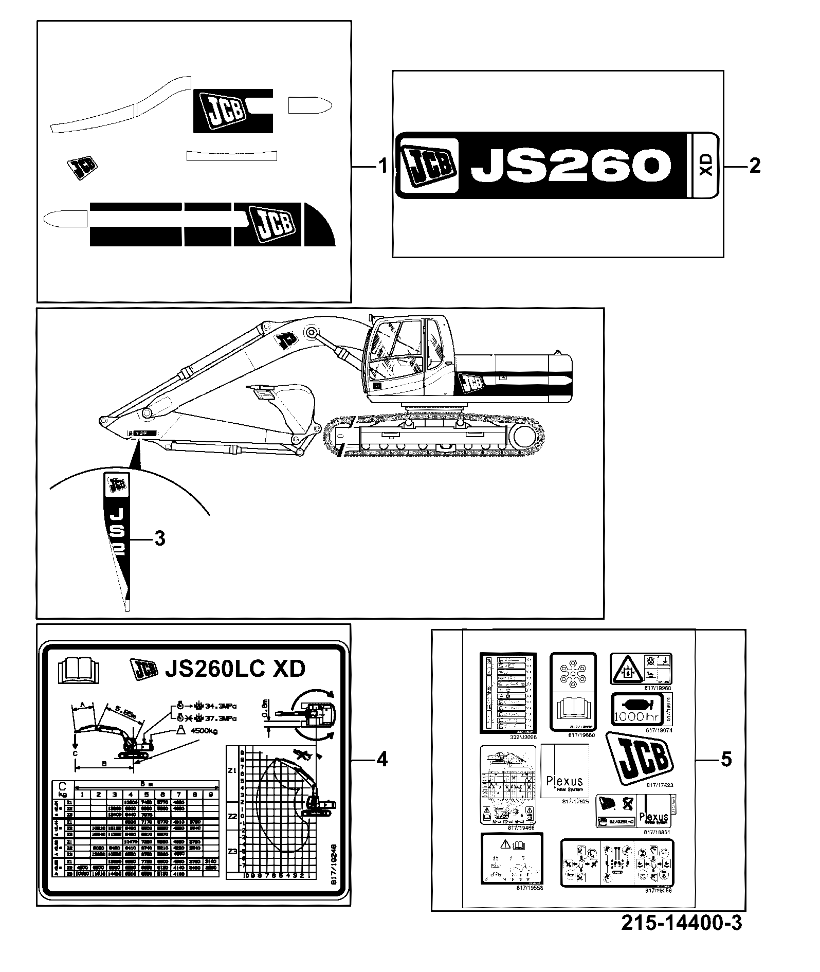 Наклейка 333/J3170 JCB