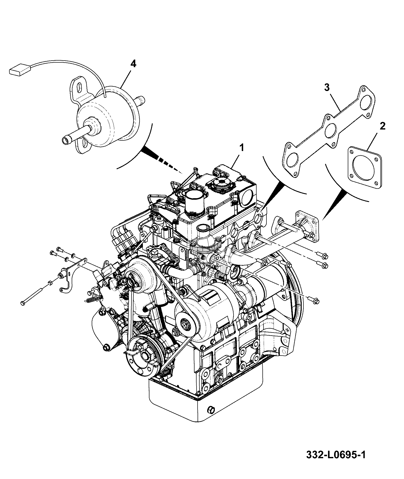 Двигатель 332/L0698 JCB