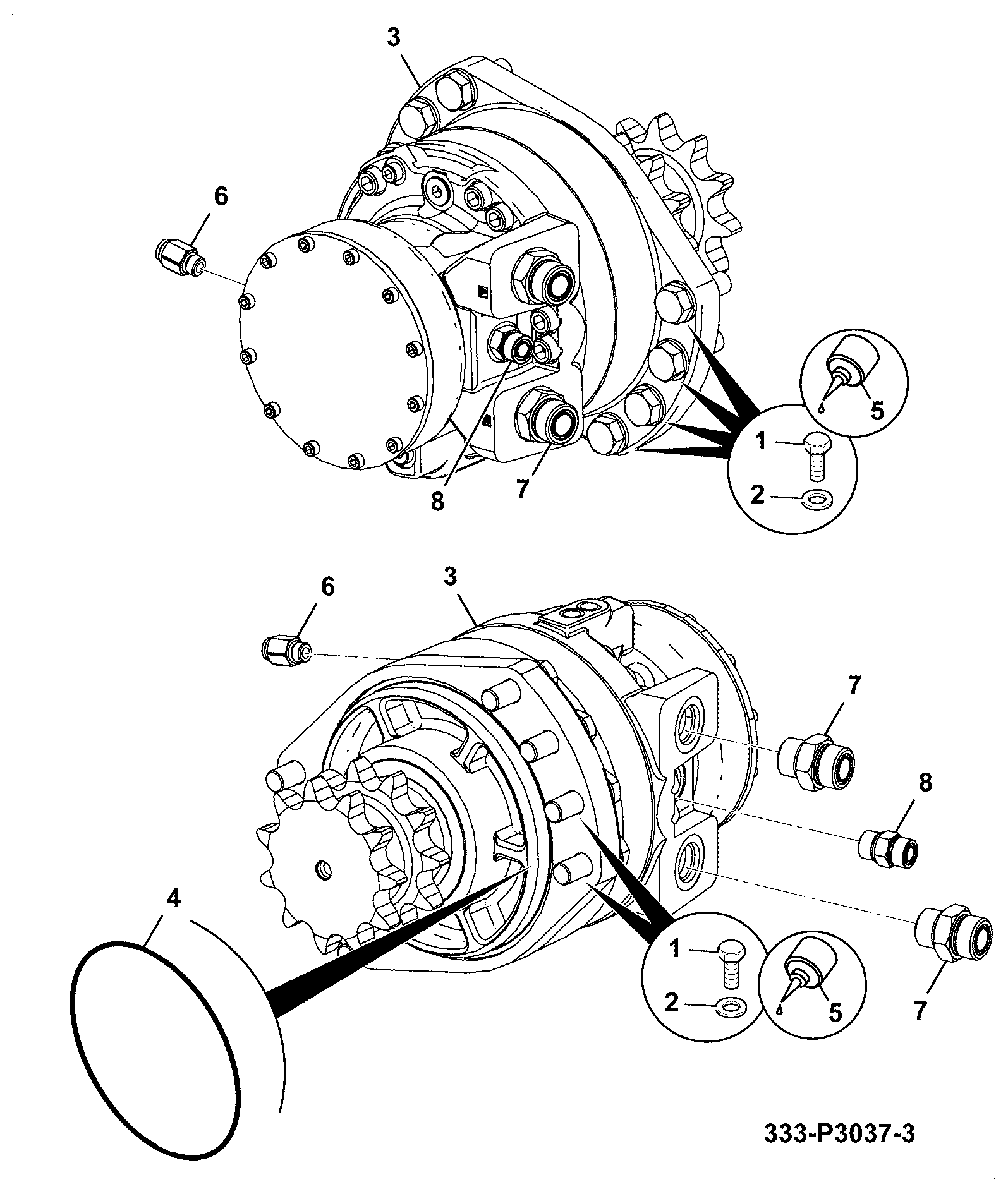 Мотор 333/P2551 JCB