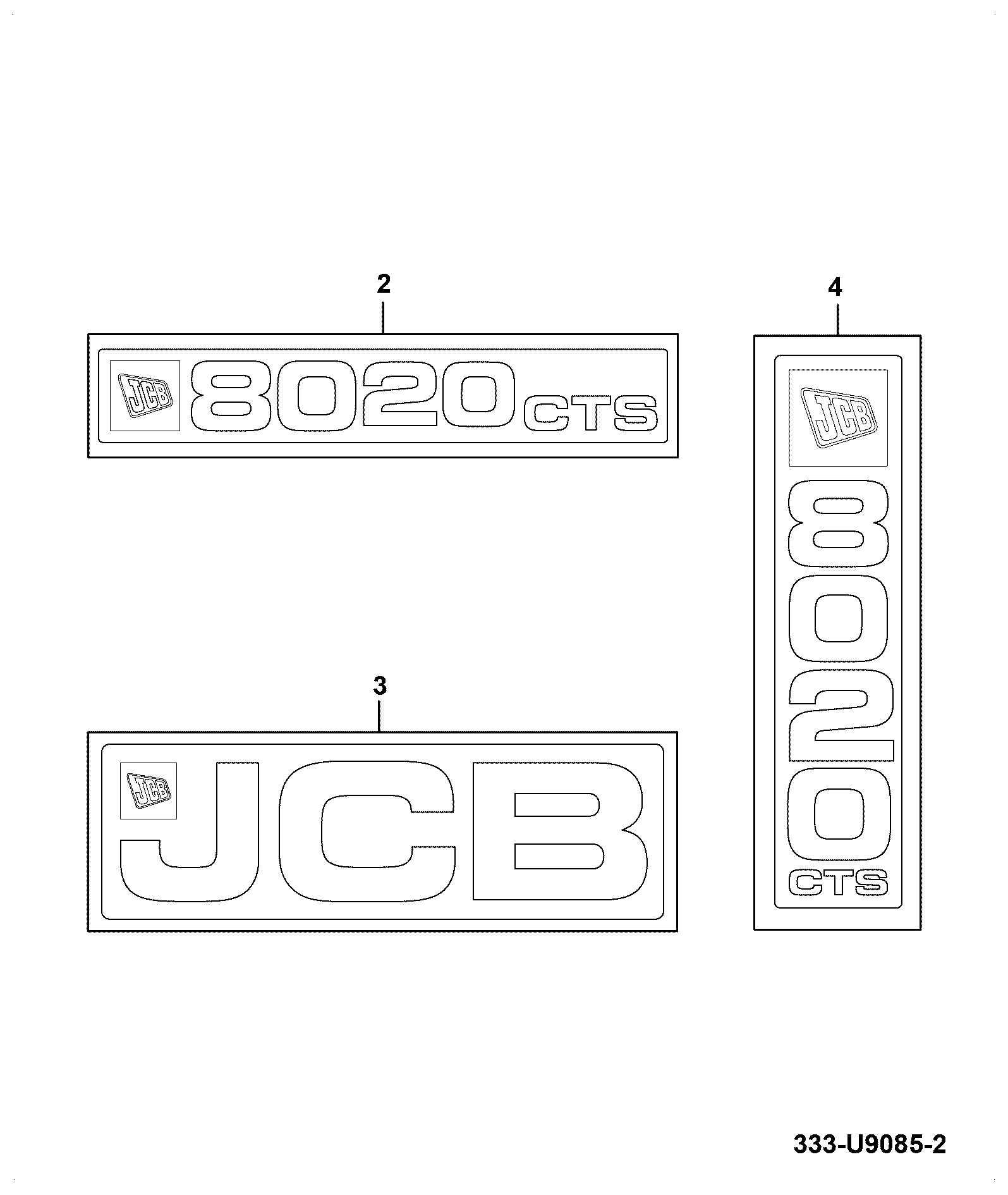Наклейка 333/R3858 JCB