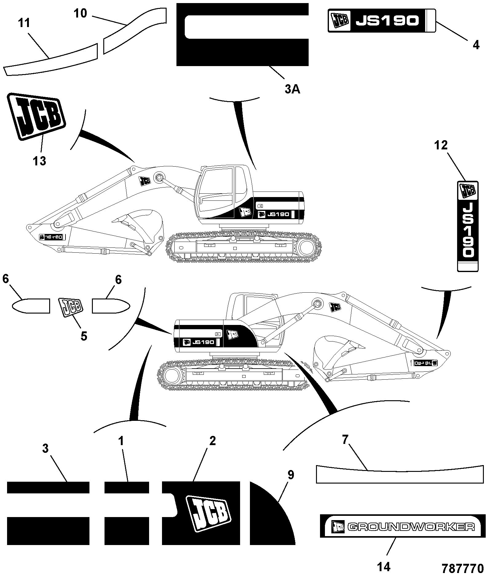 Наклейка 817/20141 JCB
