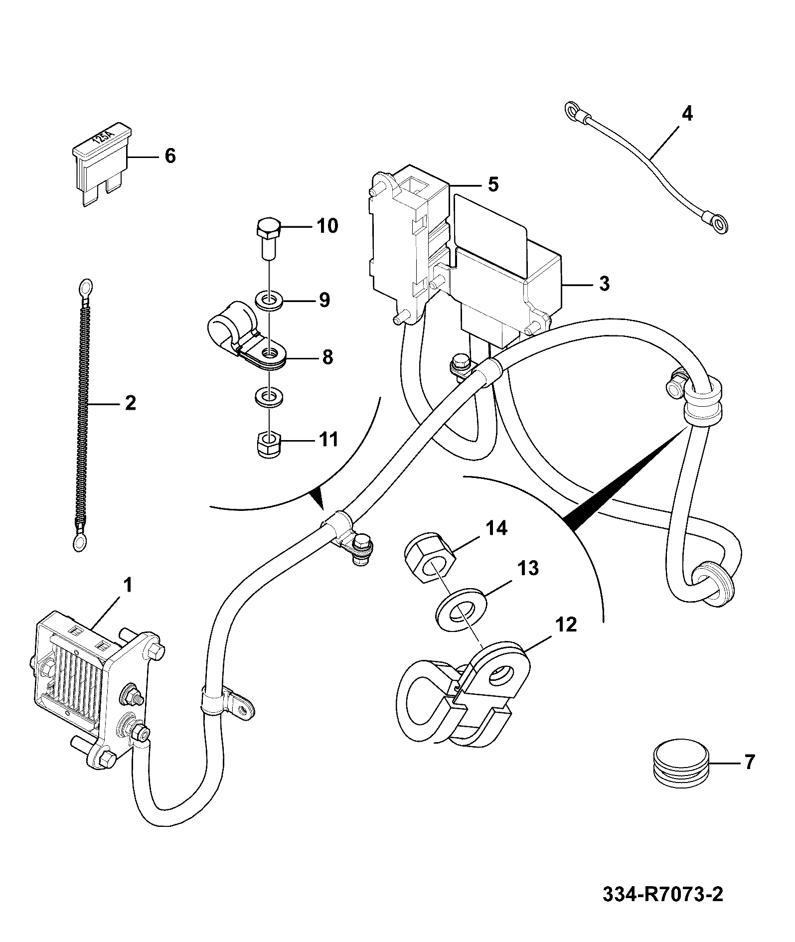 Провод 333/V3028 JCB
