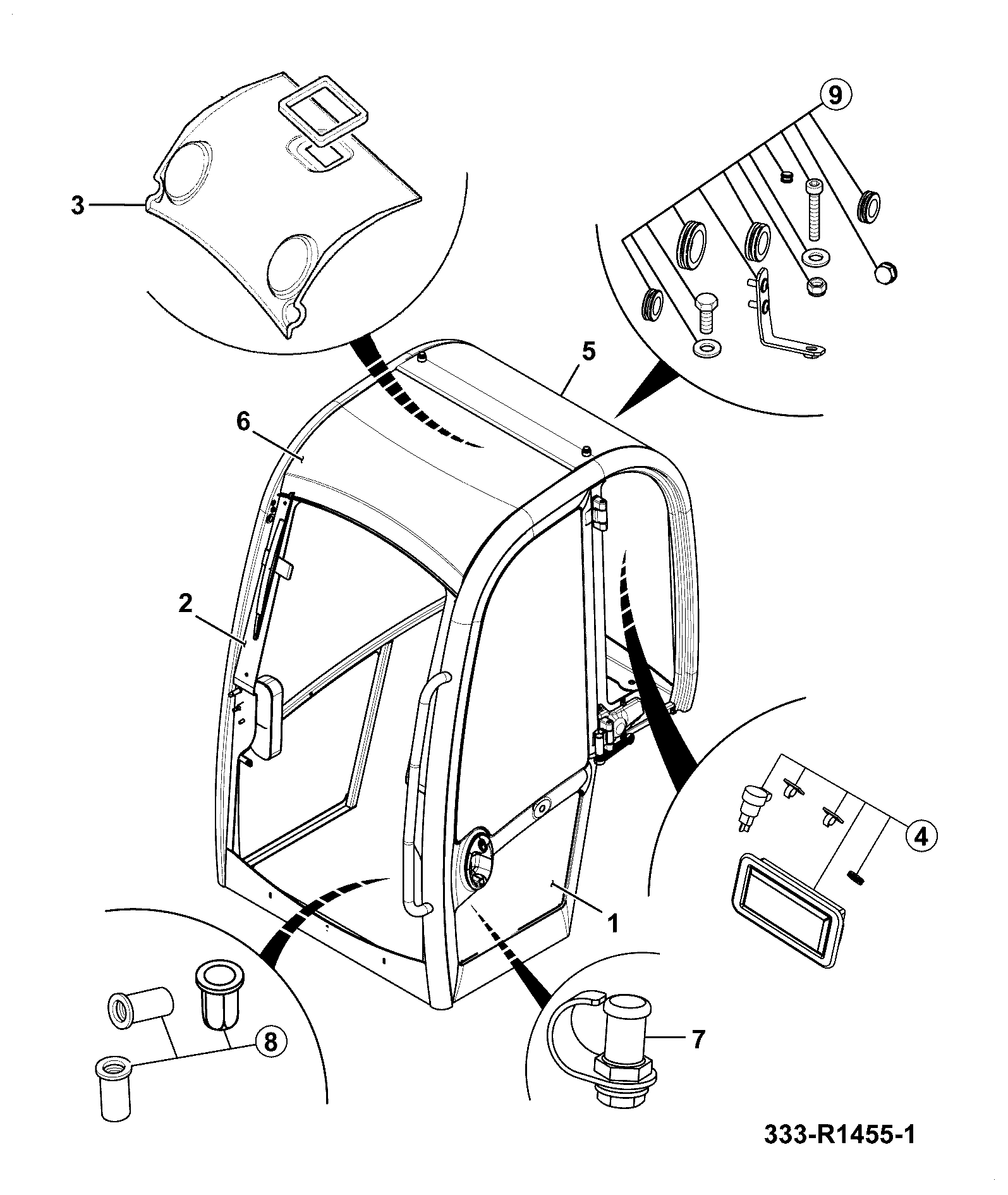 Дверь 333/R0858 JCB