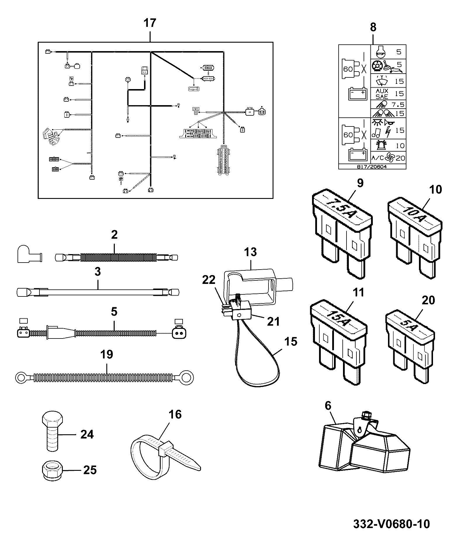 Жгут проводов 333/V0259 JCB