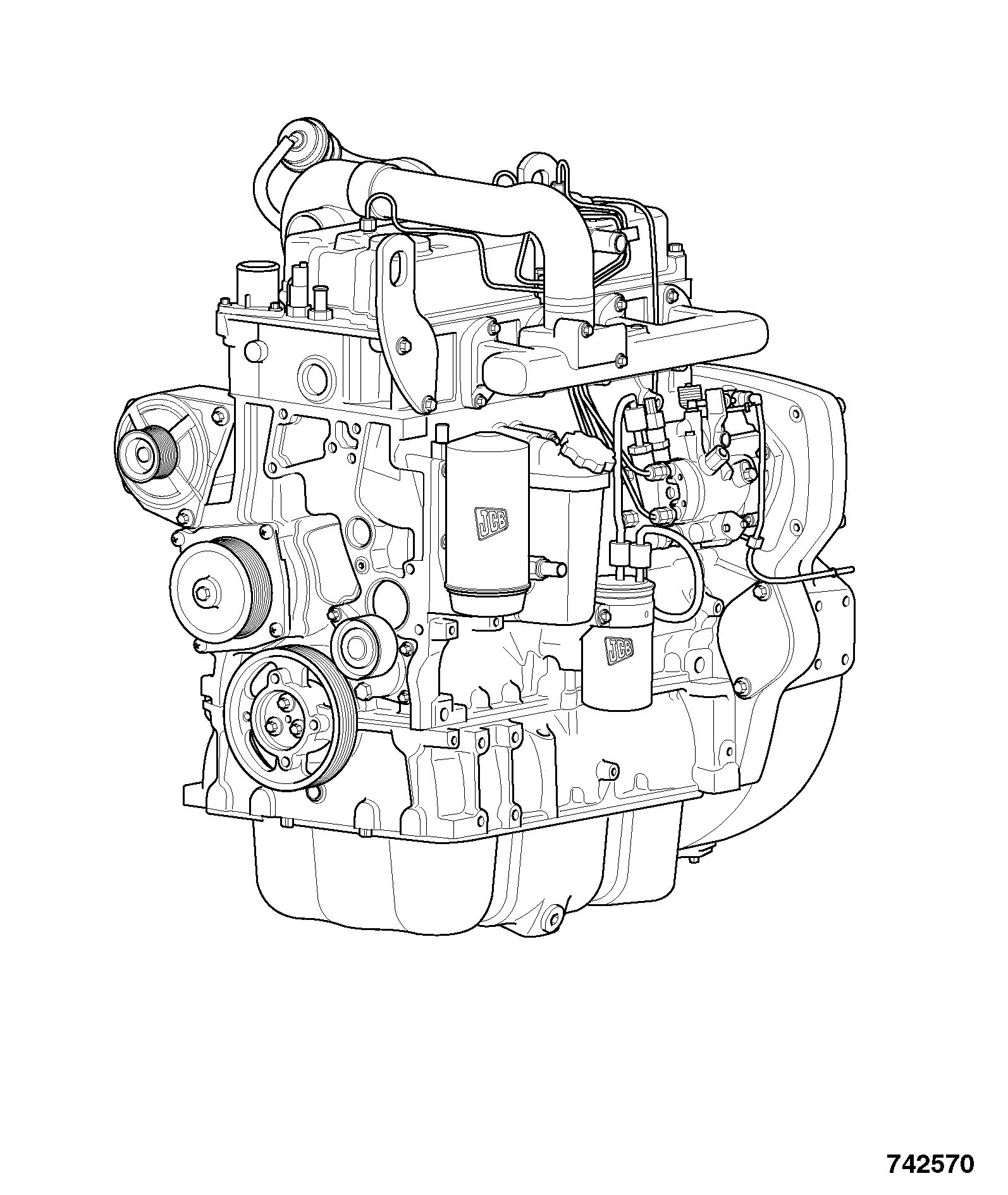 Двигатель 320/40207 JCB