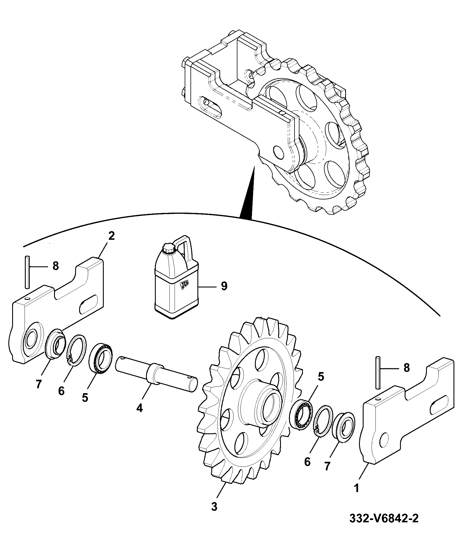 Держатель 332/V6835 JCB