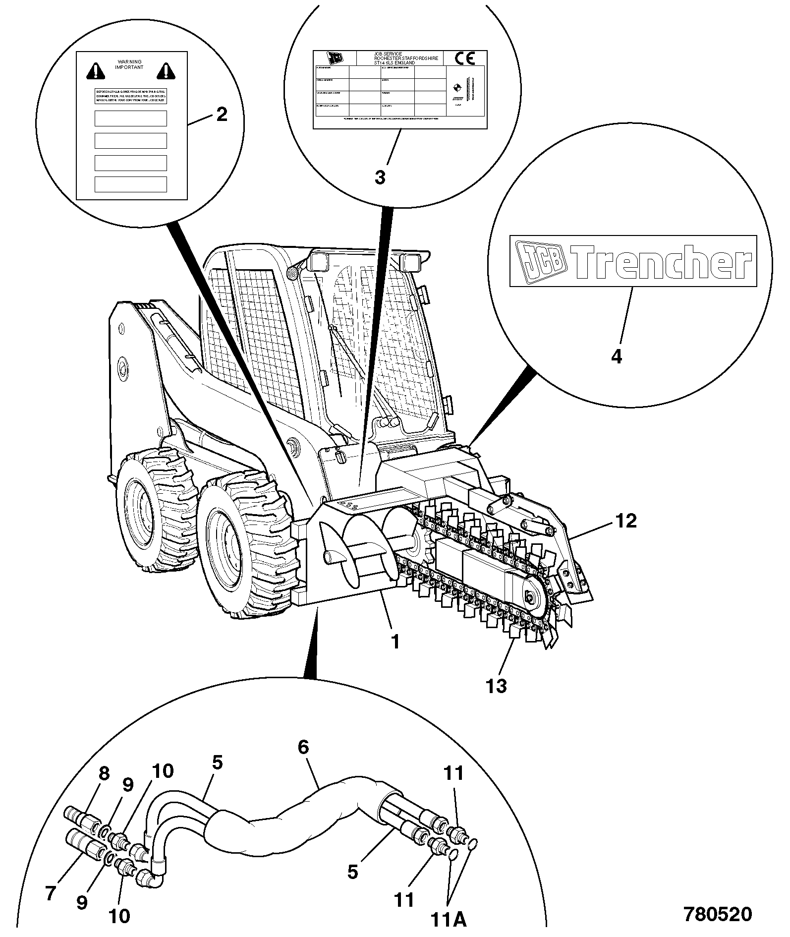 Комплект 980/90176 JCB
