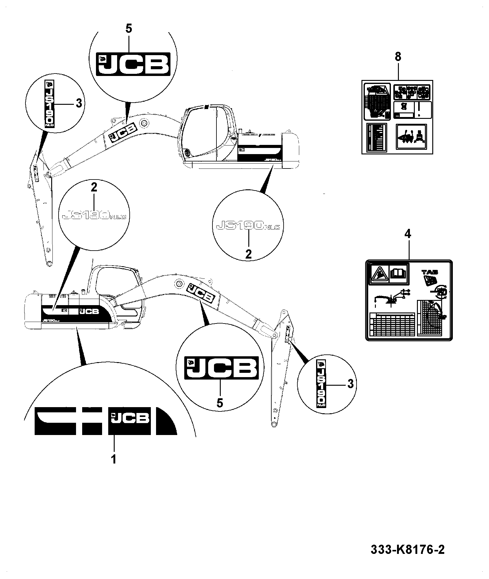 Схема 333/K8011 JCB