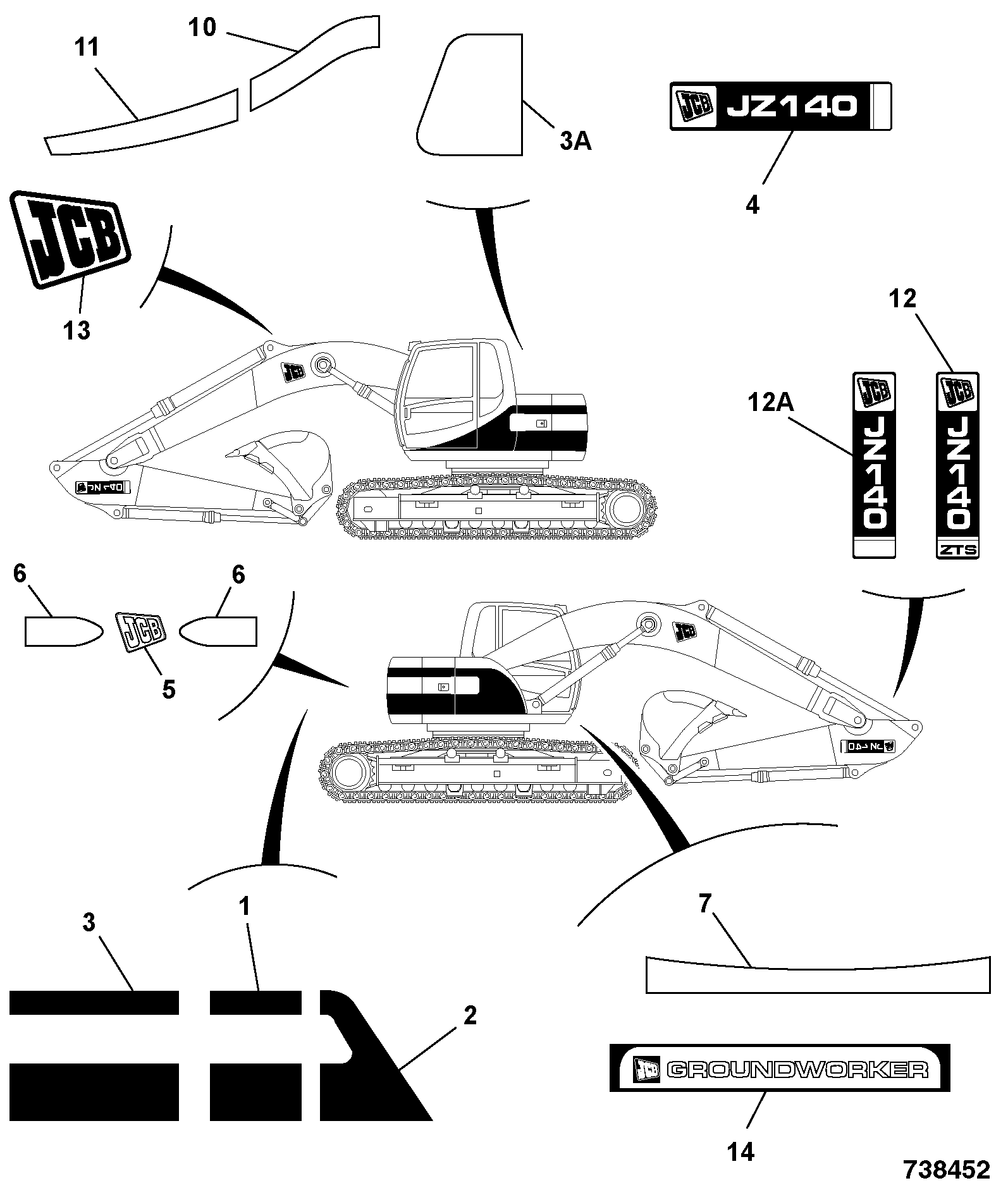 Наклейка 817/19409 JCB