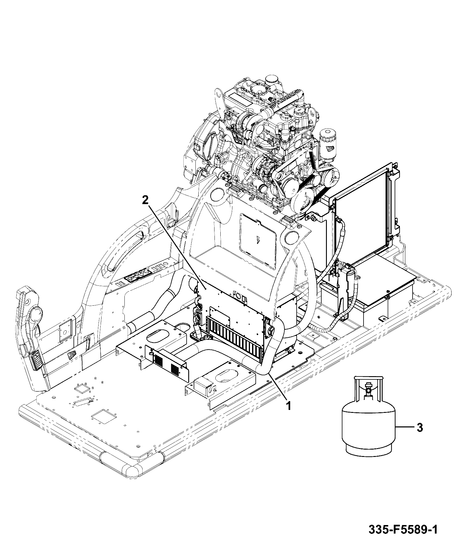 Отопитель 335/A8723 JCB