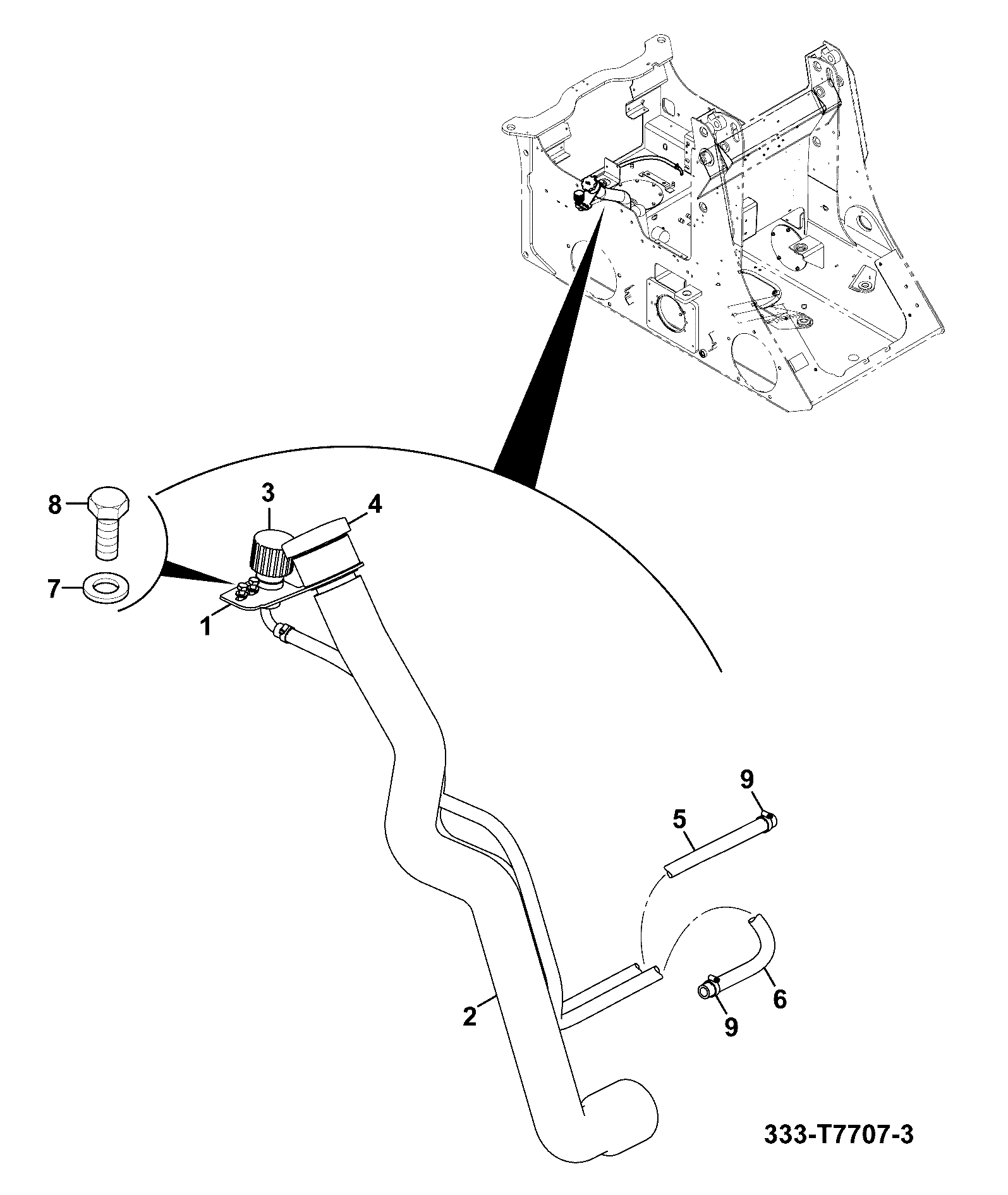 Горловина заливная 333/U2060 JCB