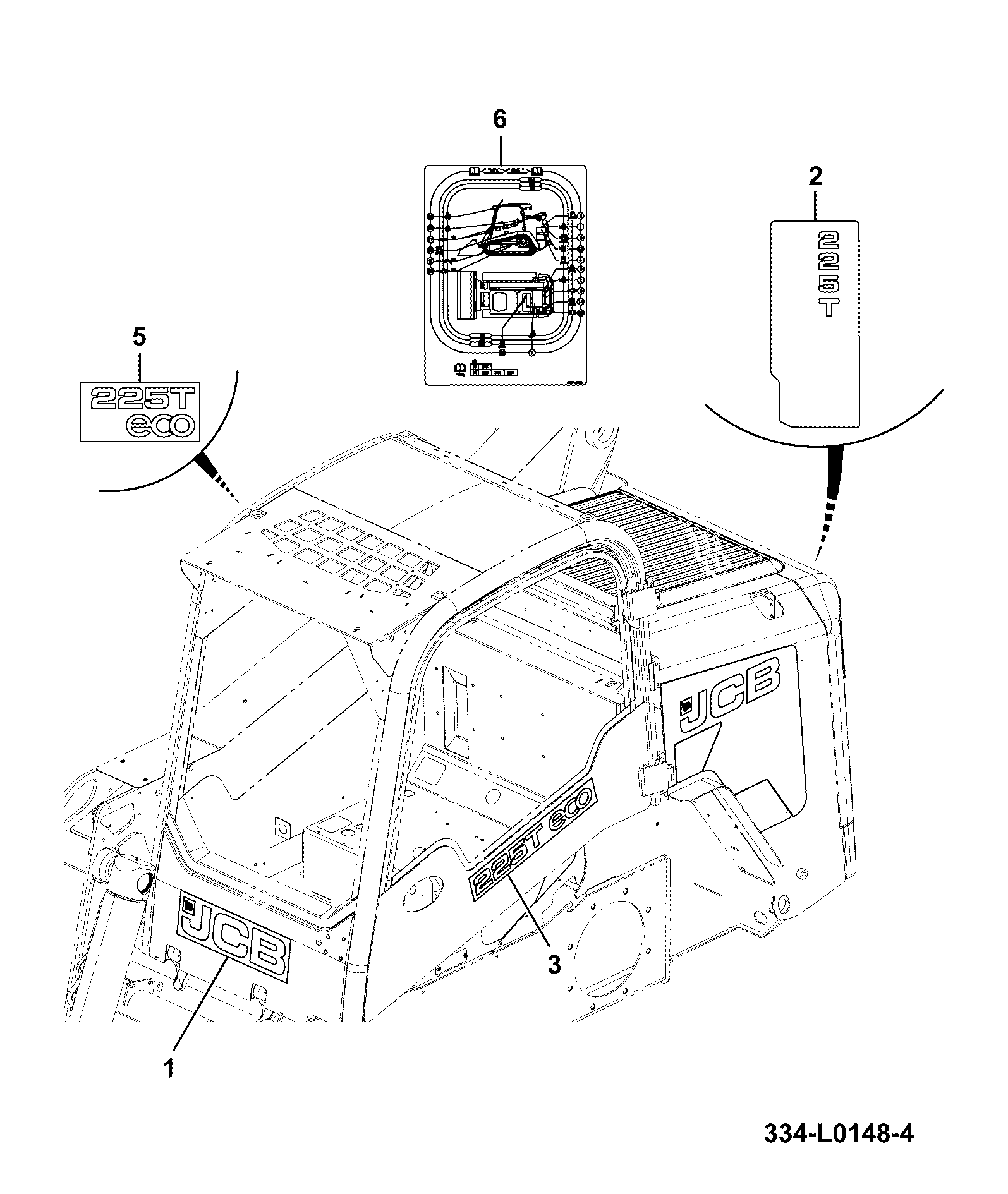 Наклейка 333/X6718 JCB