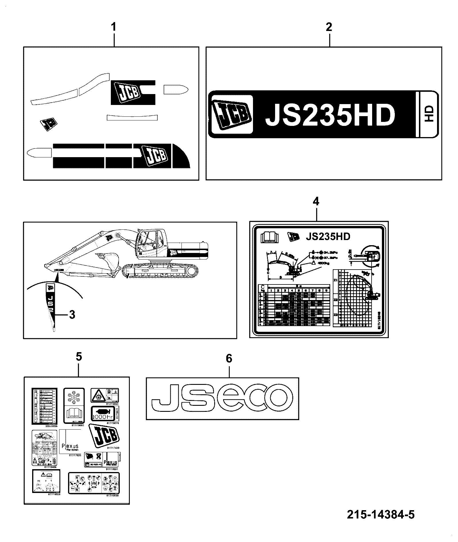 Наклейка 817/19324 JCB