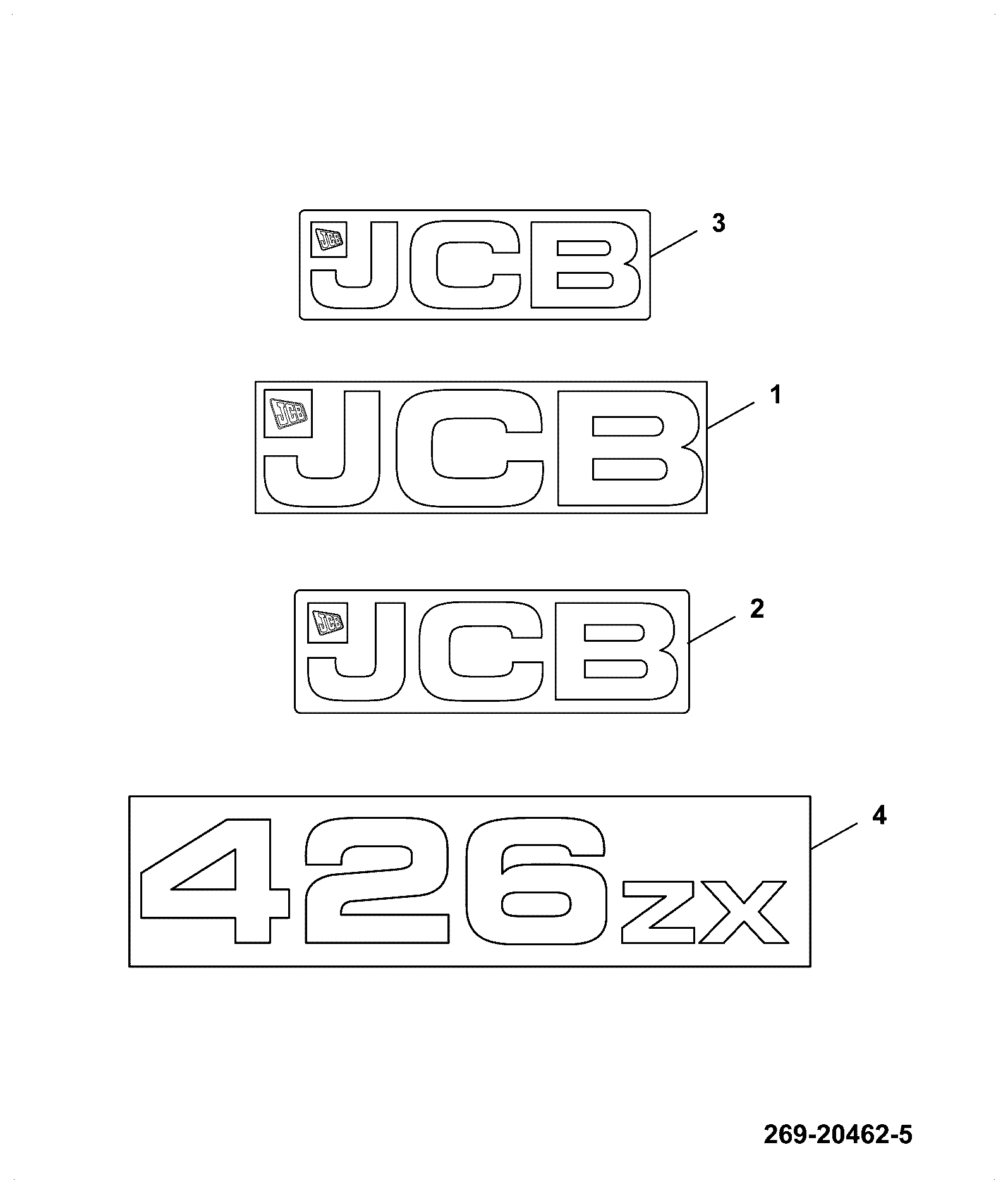 Наклейка 333/R5385 JCB