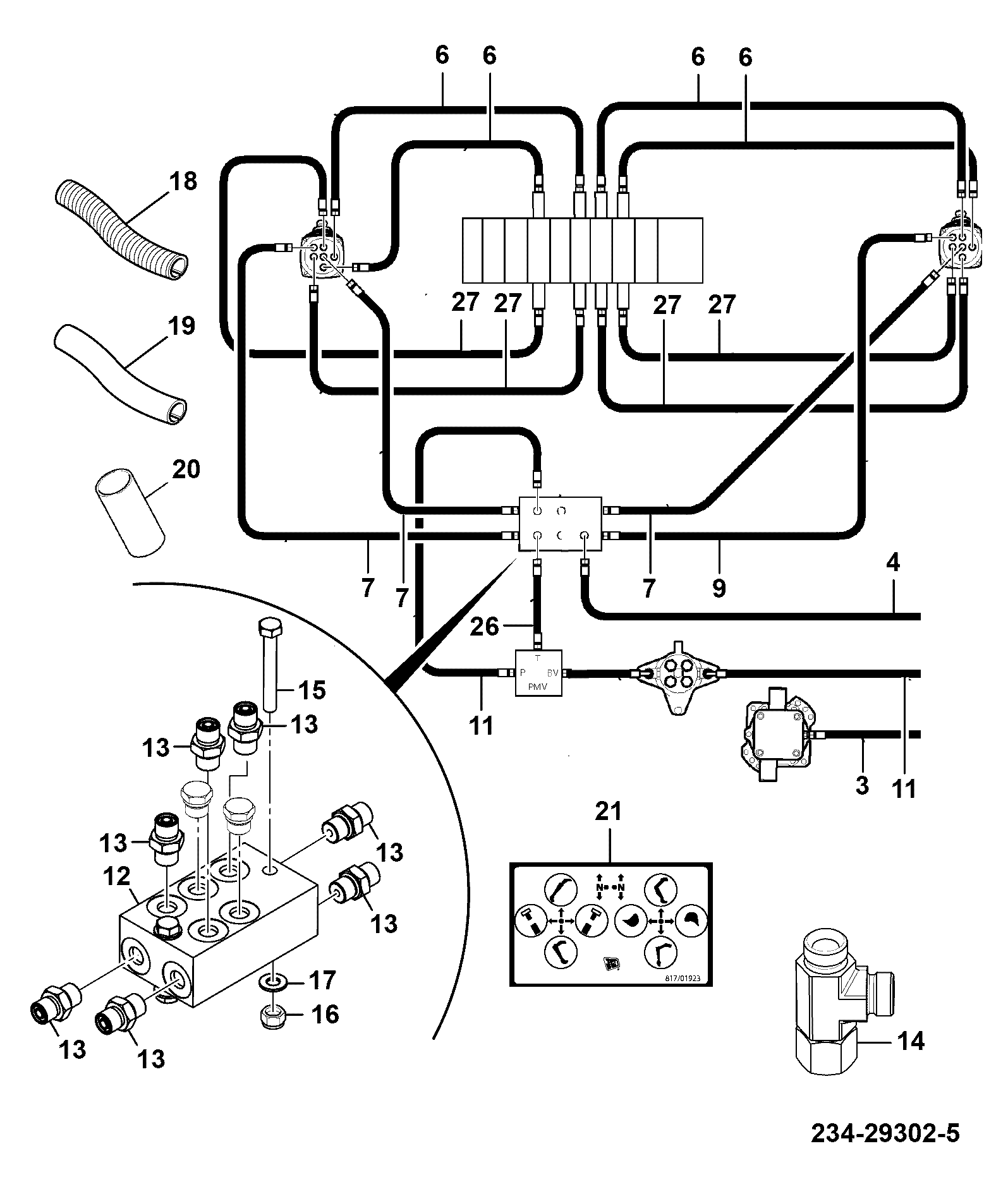 Шланг 332/B0556 JCB