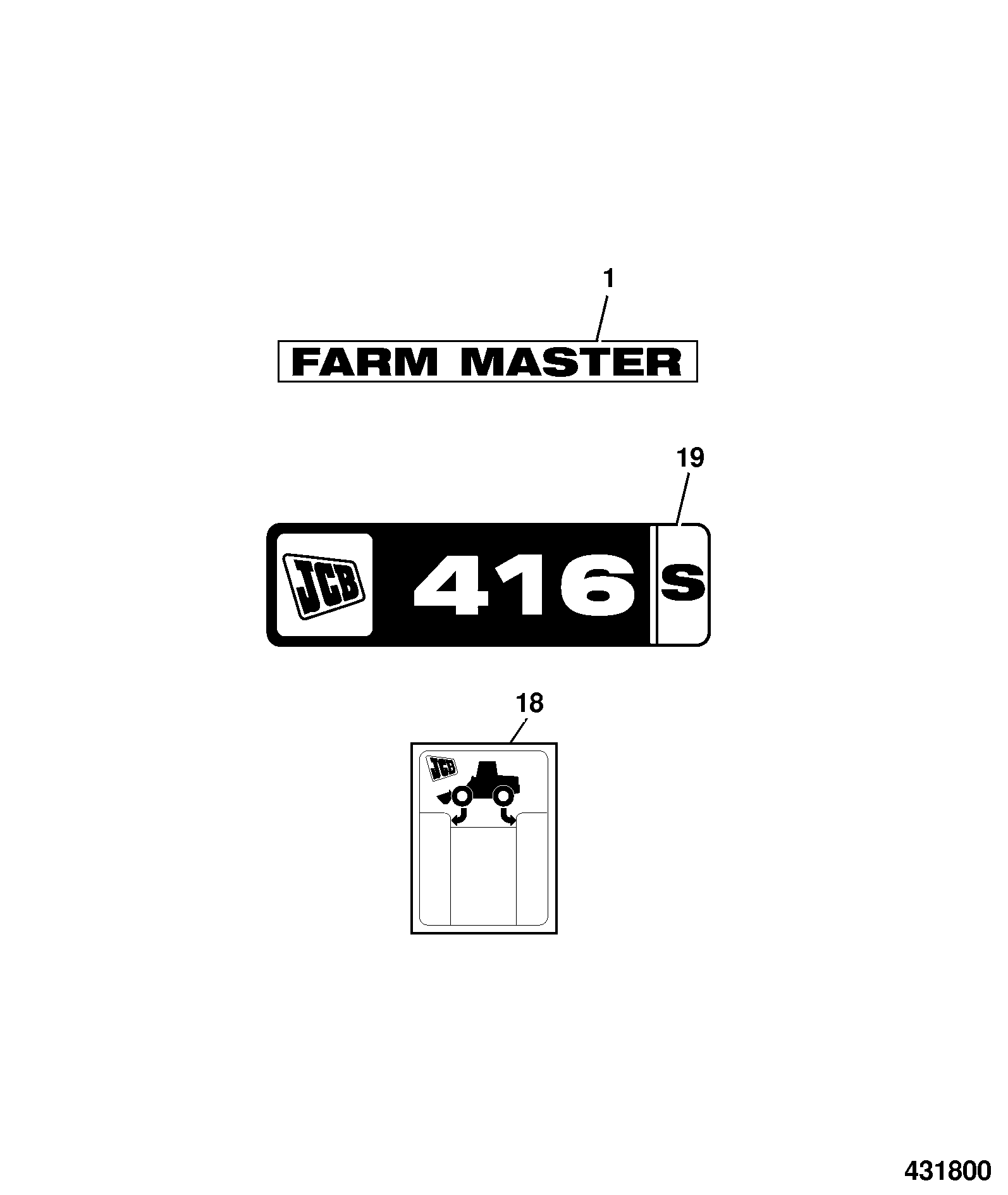 Наклейка 817/18215 JCB