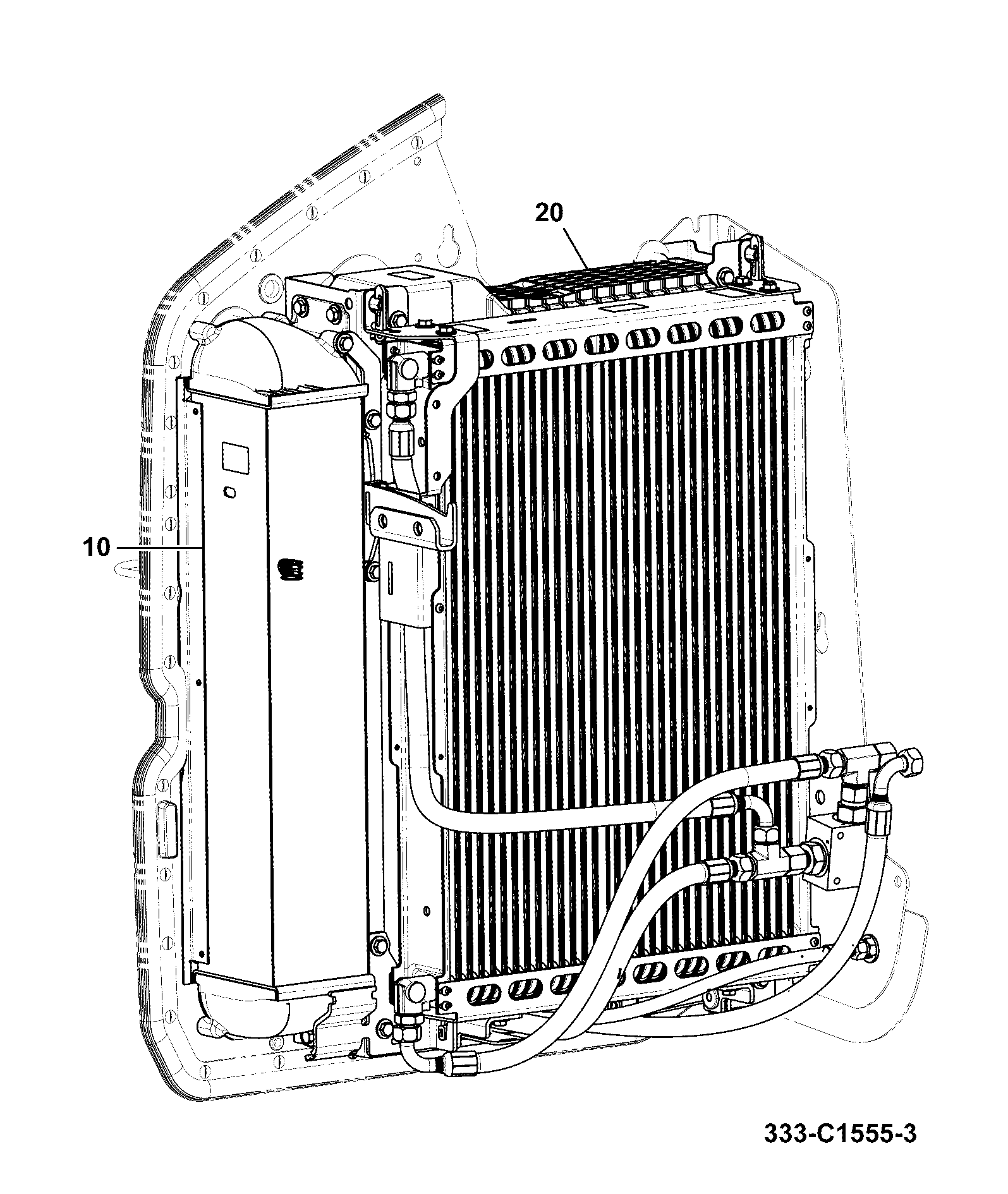 Радиатор 333/D3648 JCB