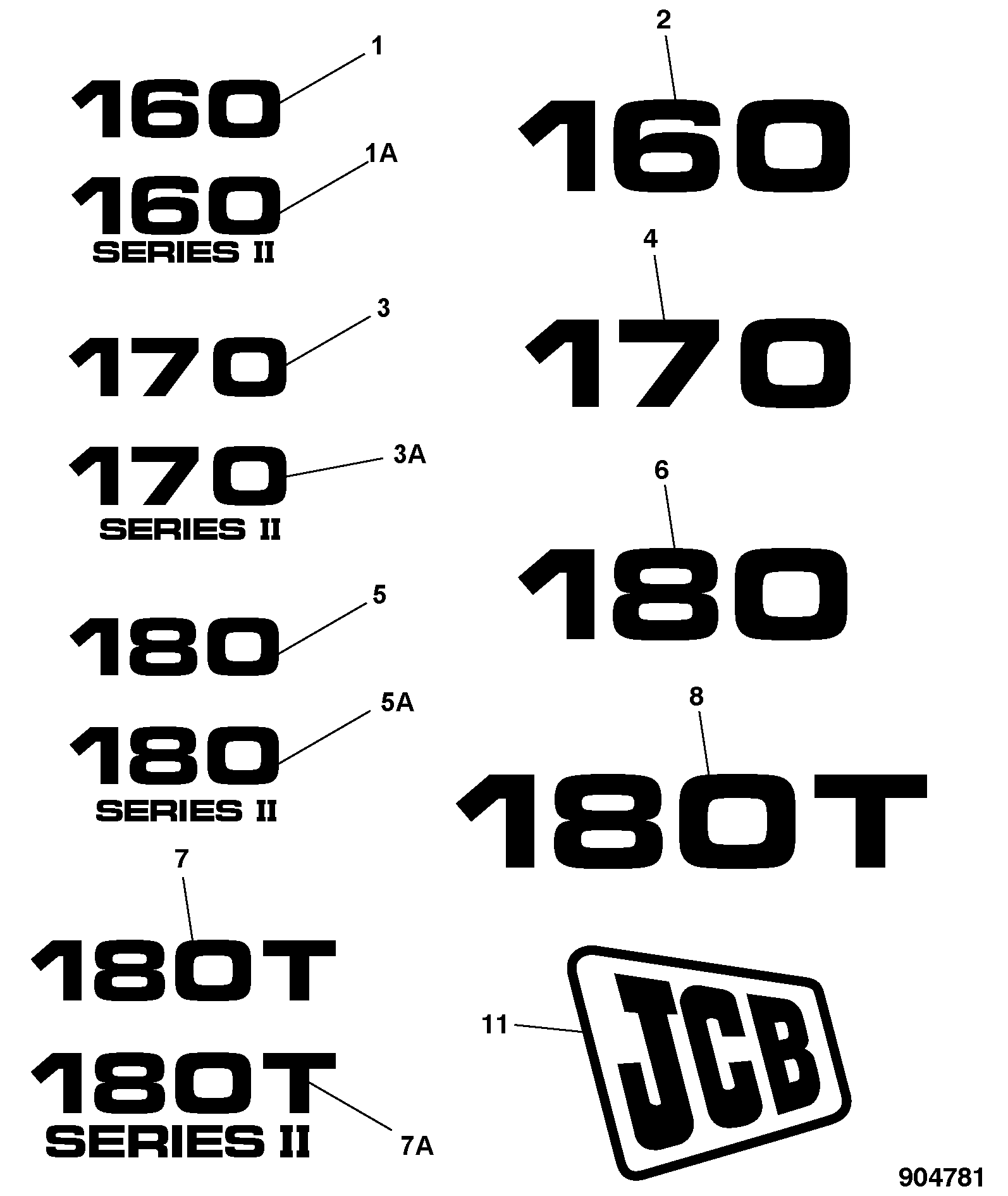 Наклейка 817/20562 JCB