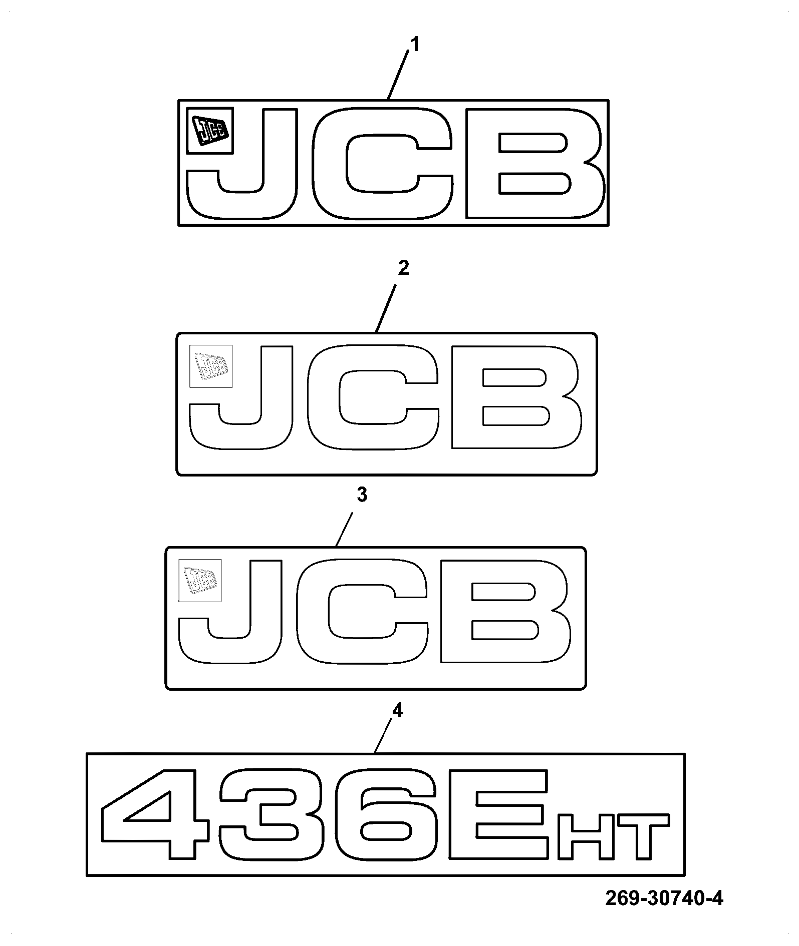 Наклейка 333/R5389 JCB