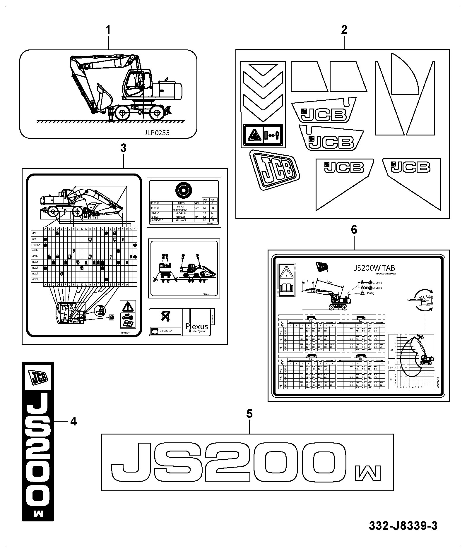 Схема 332/J8341 JCB