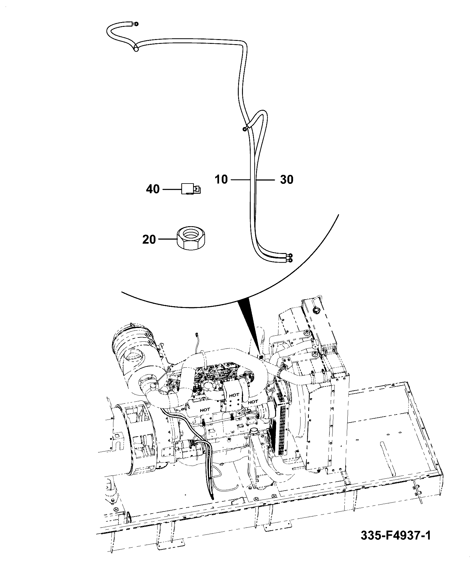 Провод 335/F4857 JCB