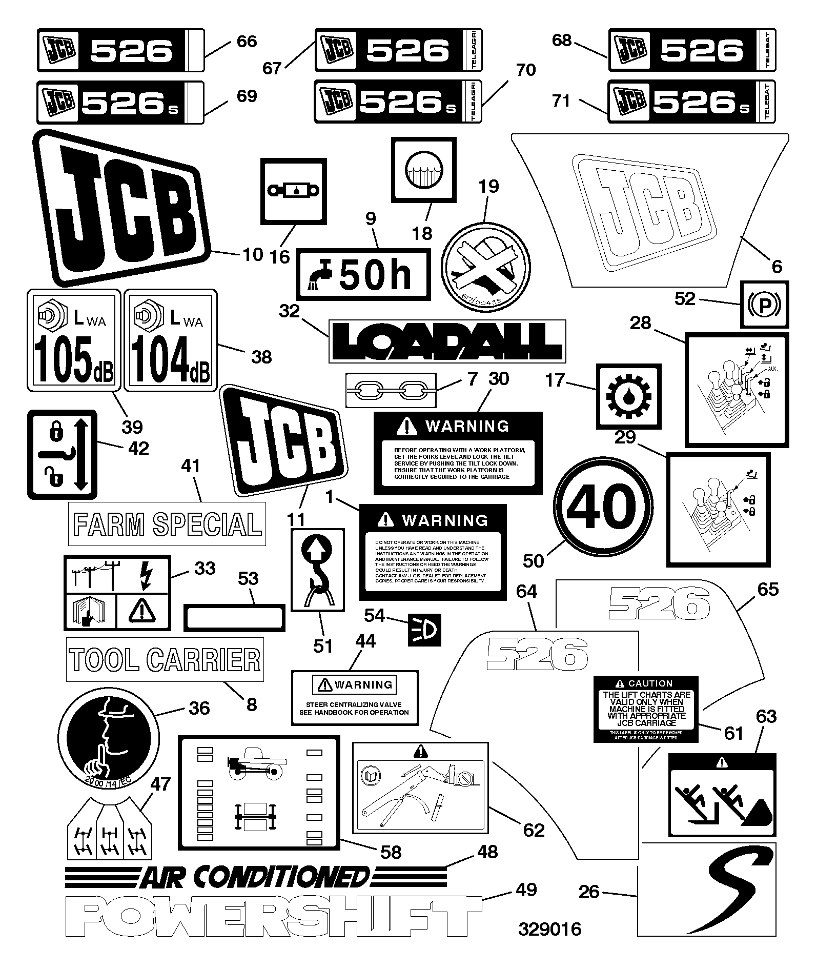 Наклейка 817/17686 JCB
