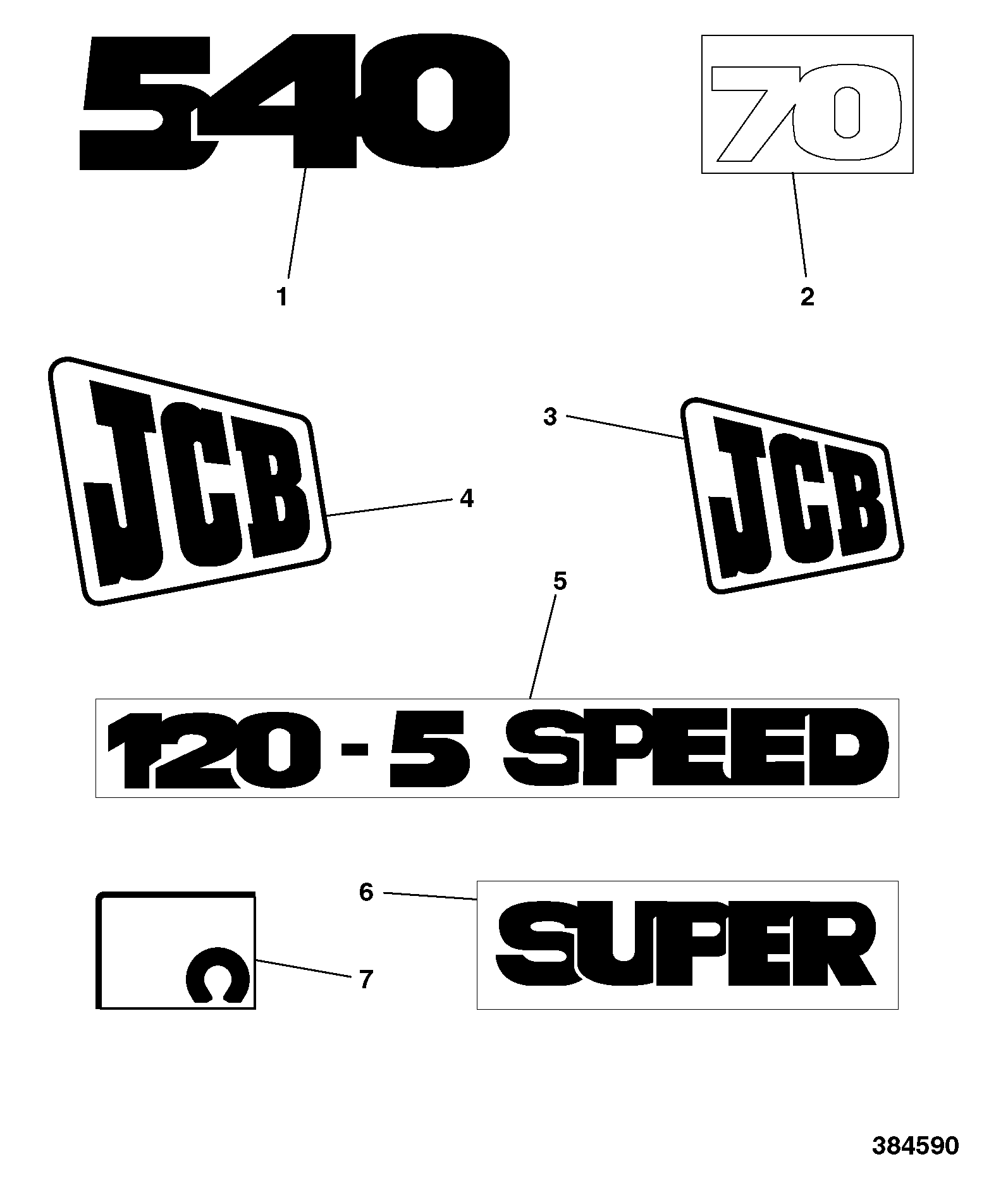 Наклейка 817/04513 JCB