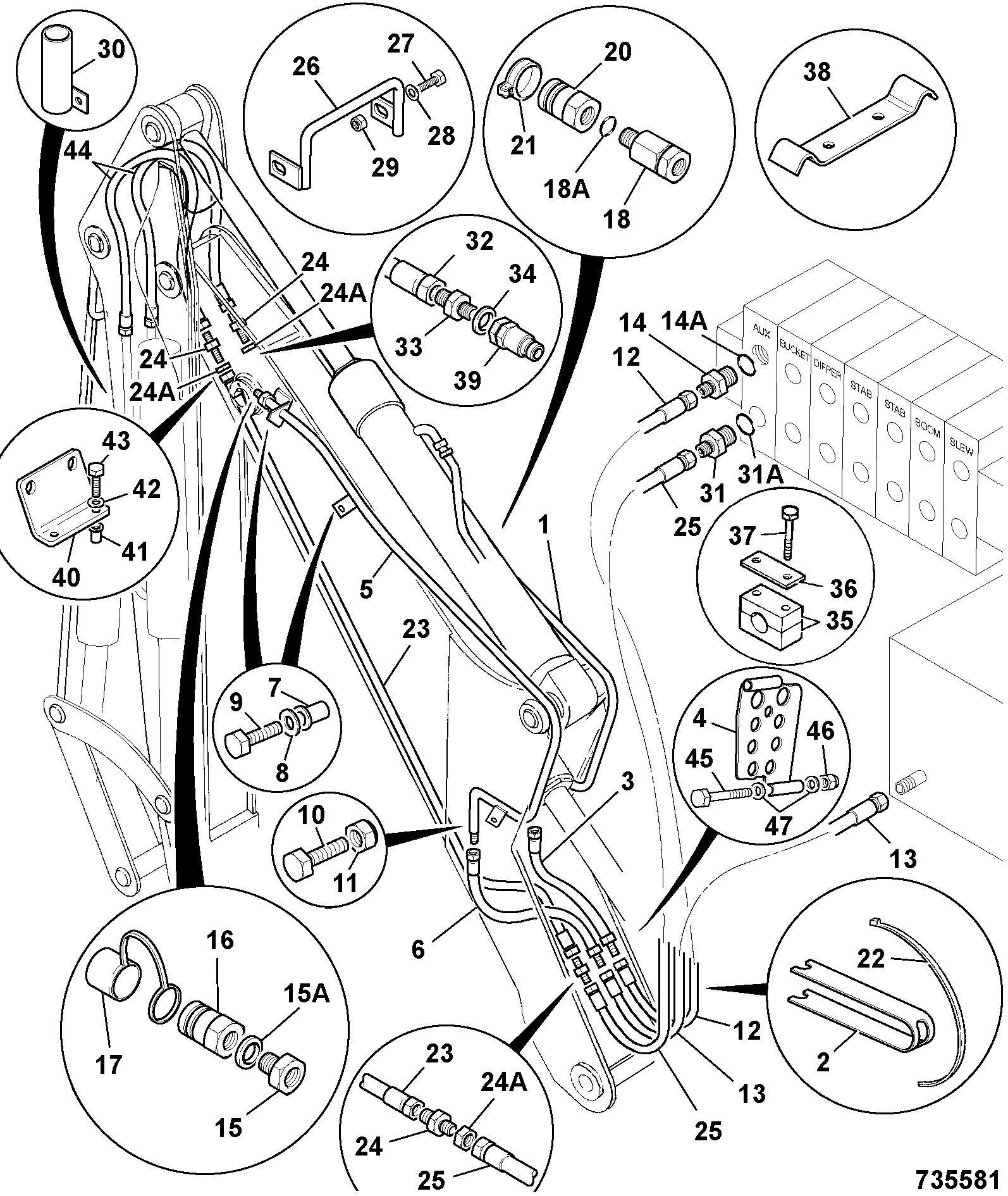 Шланг 332/H4276 JCB