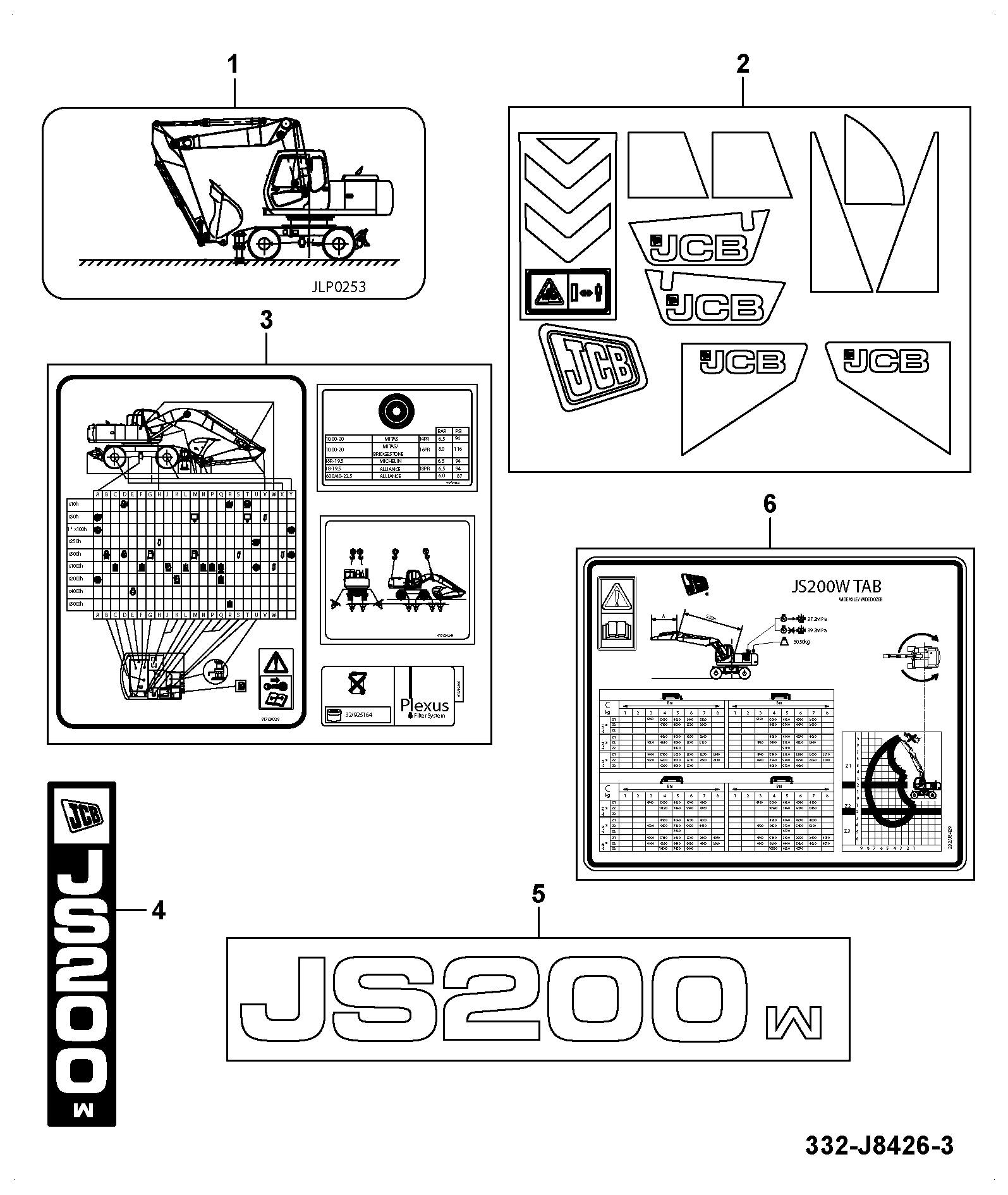 Схема 332/J8429 JCB