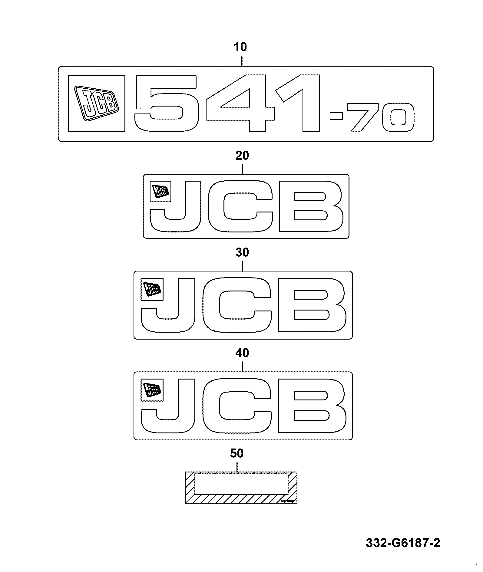 Наклейка 333/P7817 JCB