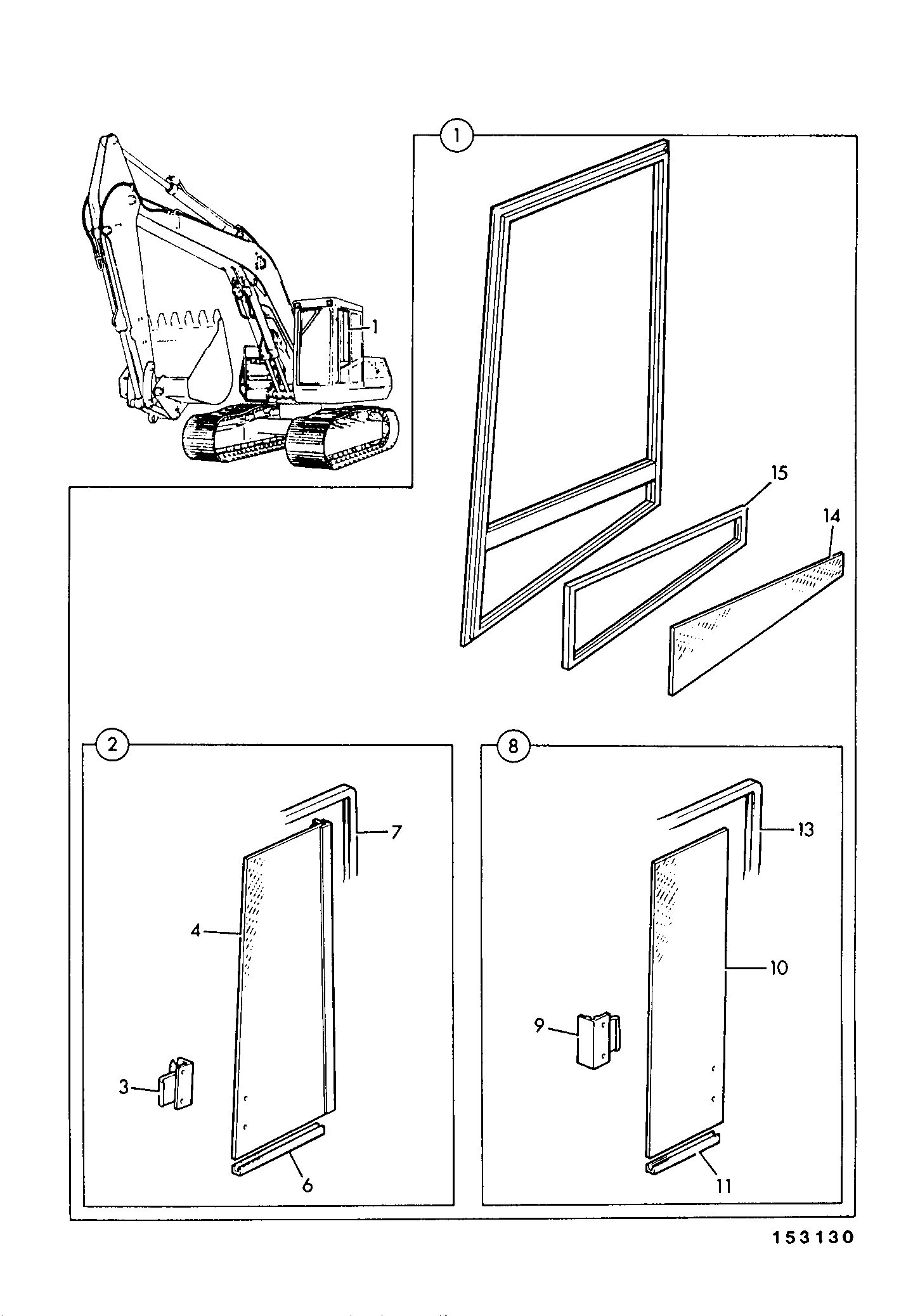 Стекло 927/16404 JCB