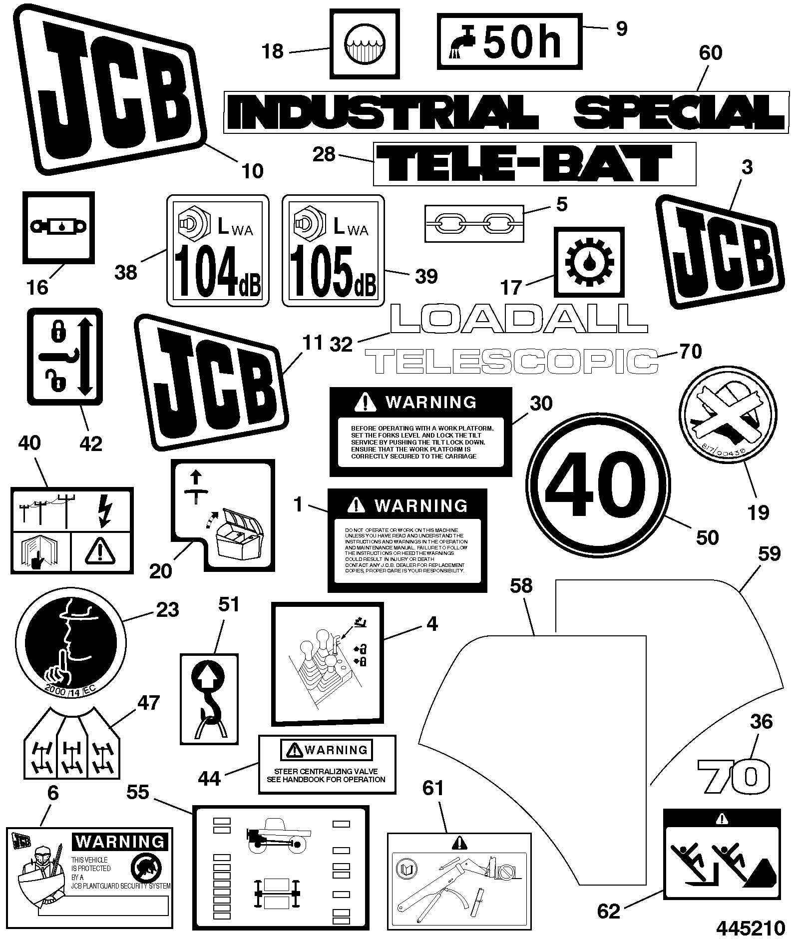 Наклейка 817/17685 JCB