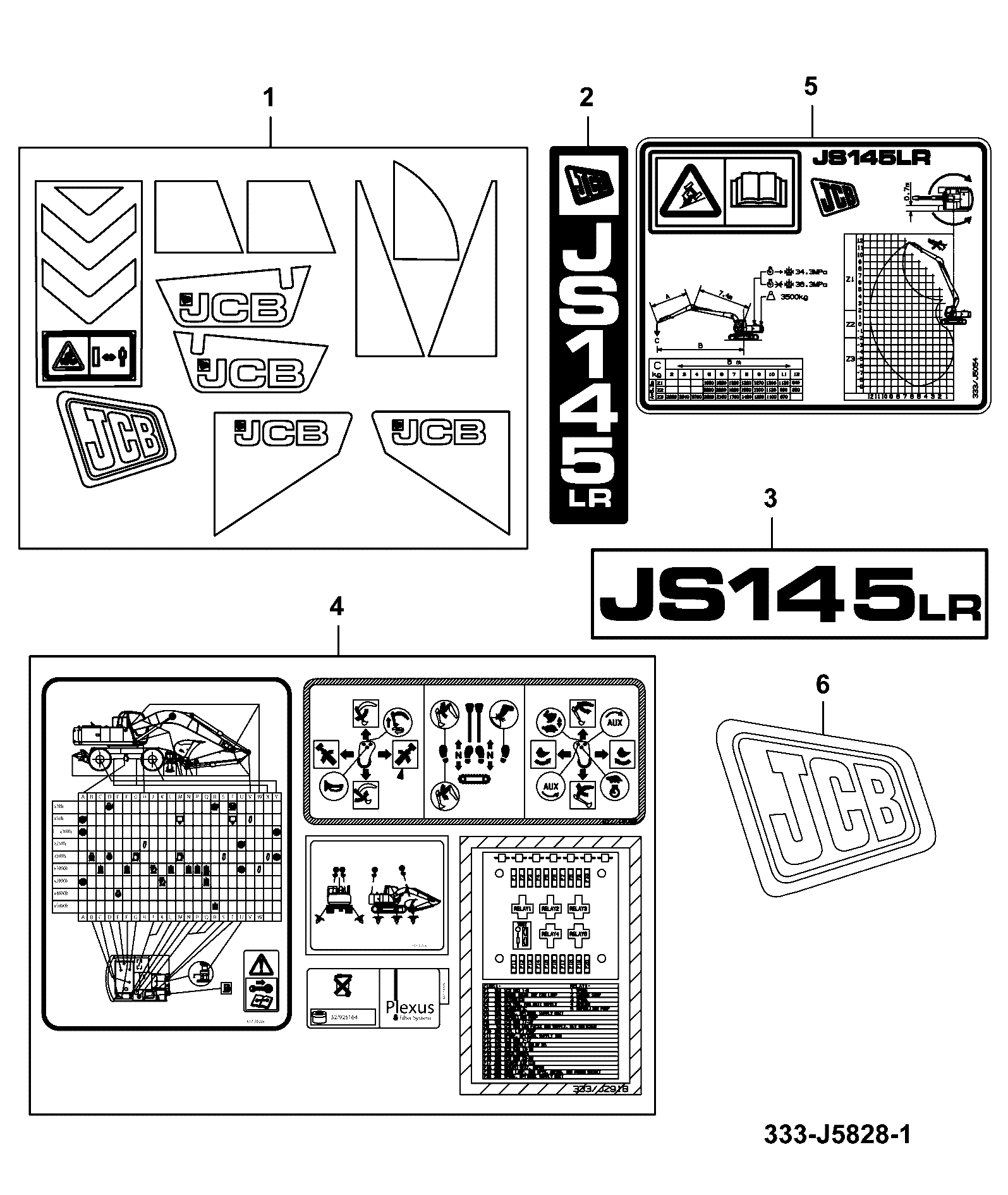 Наклейка 333/J5054 JCB