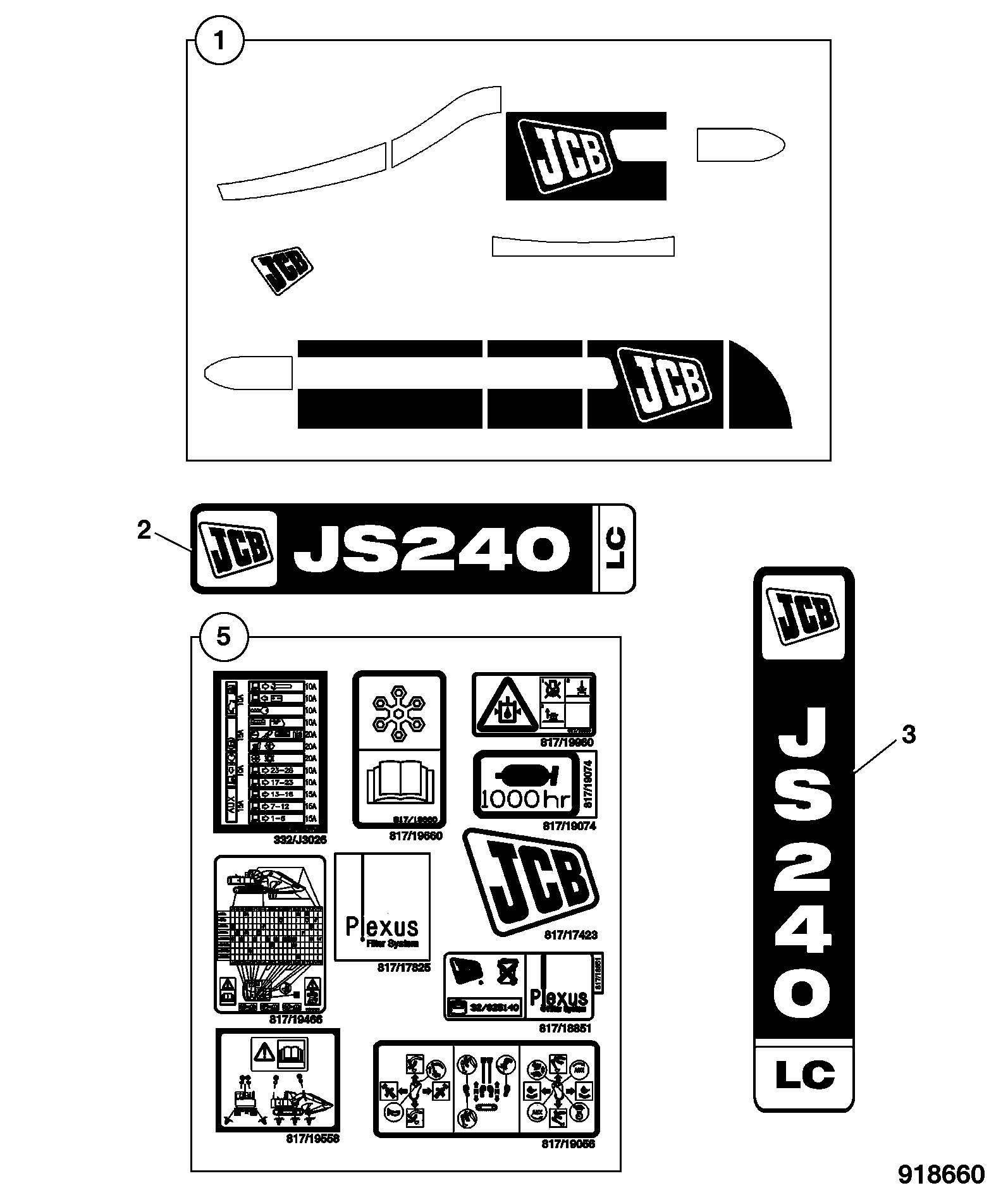 Наклейка 817/19186 JCB