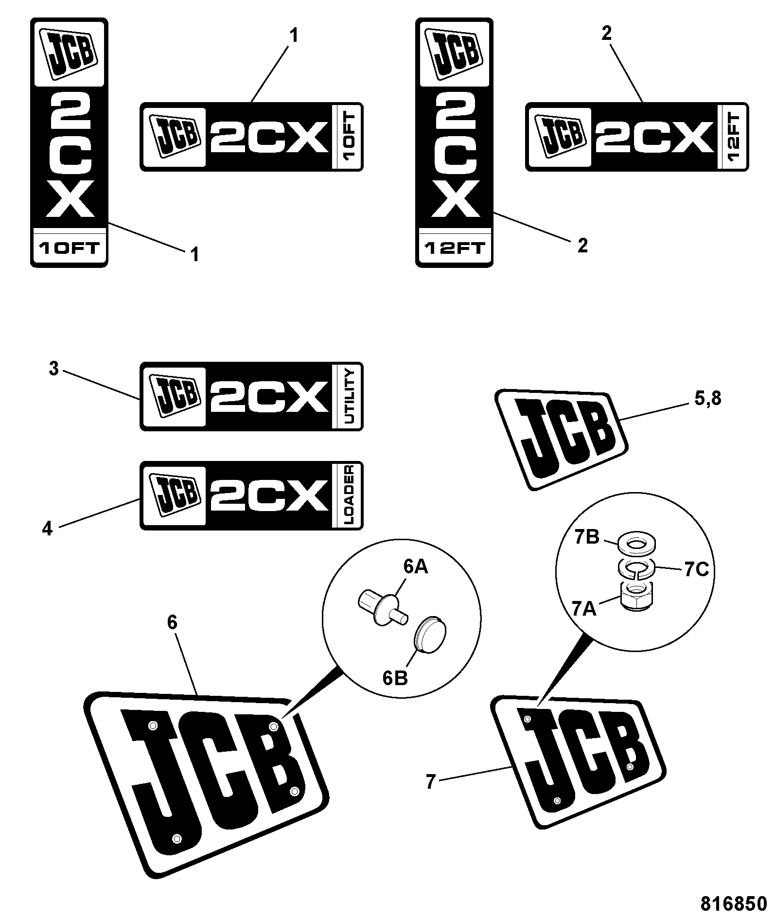 Наклейка 817/20010 JCB