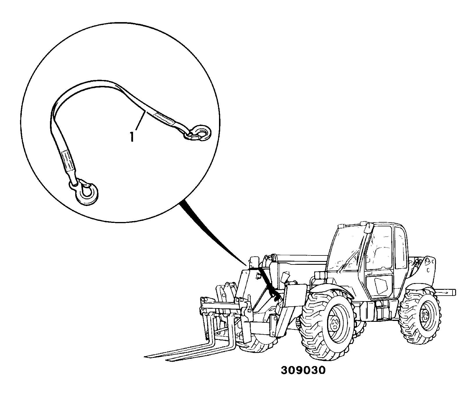 Стяжка 158/30985 JCB