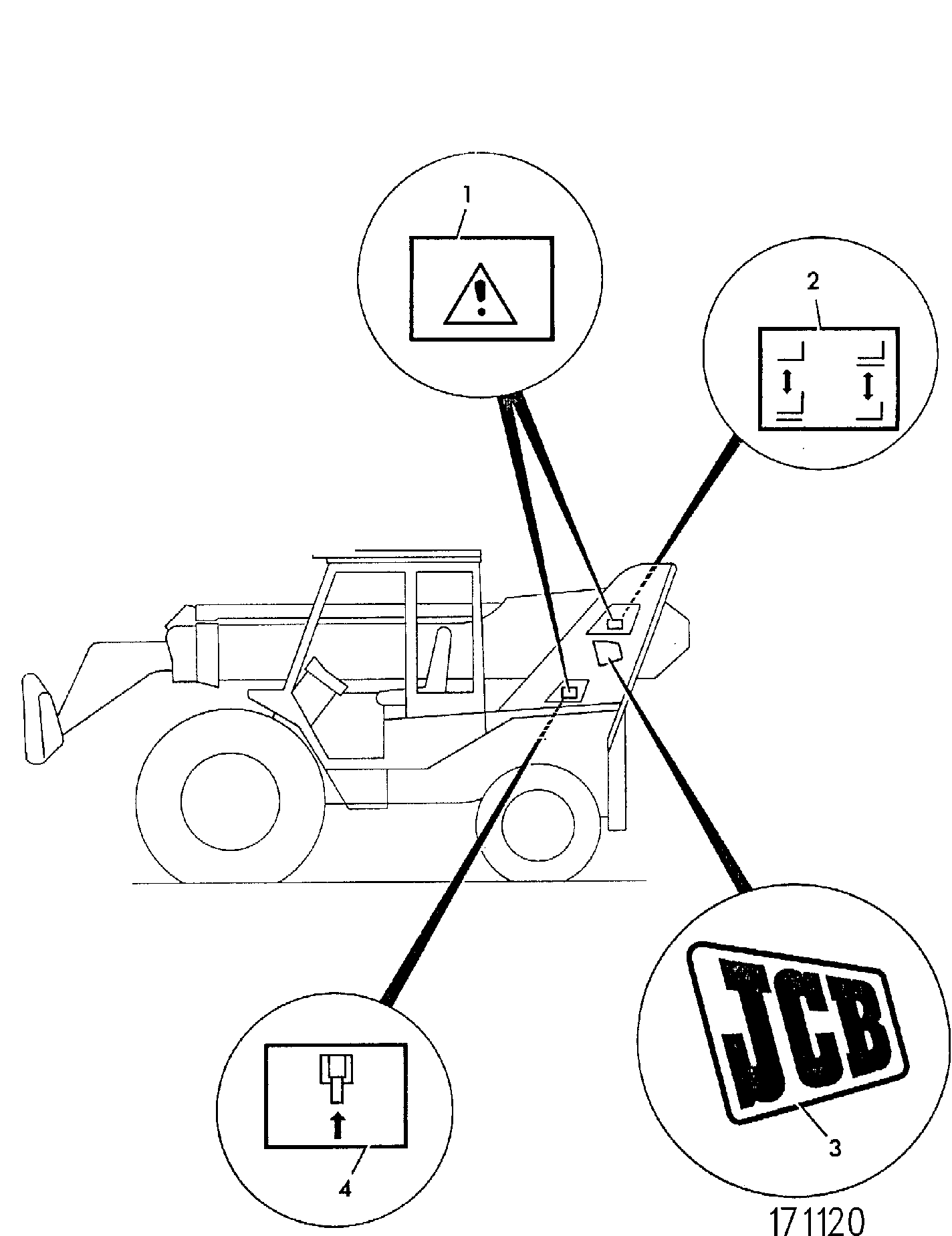 Табличка 817/01366 JCB