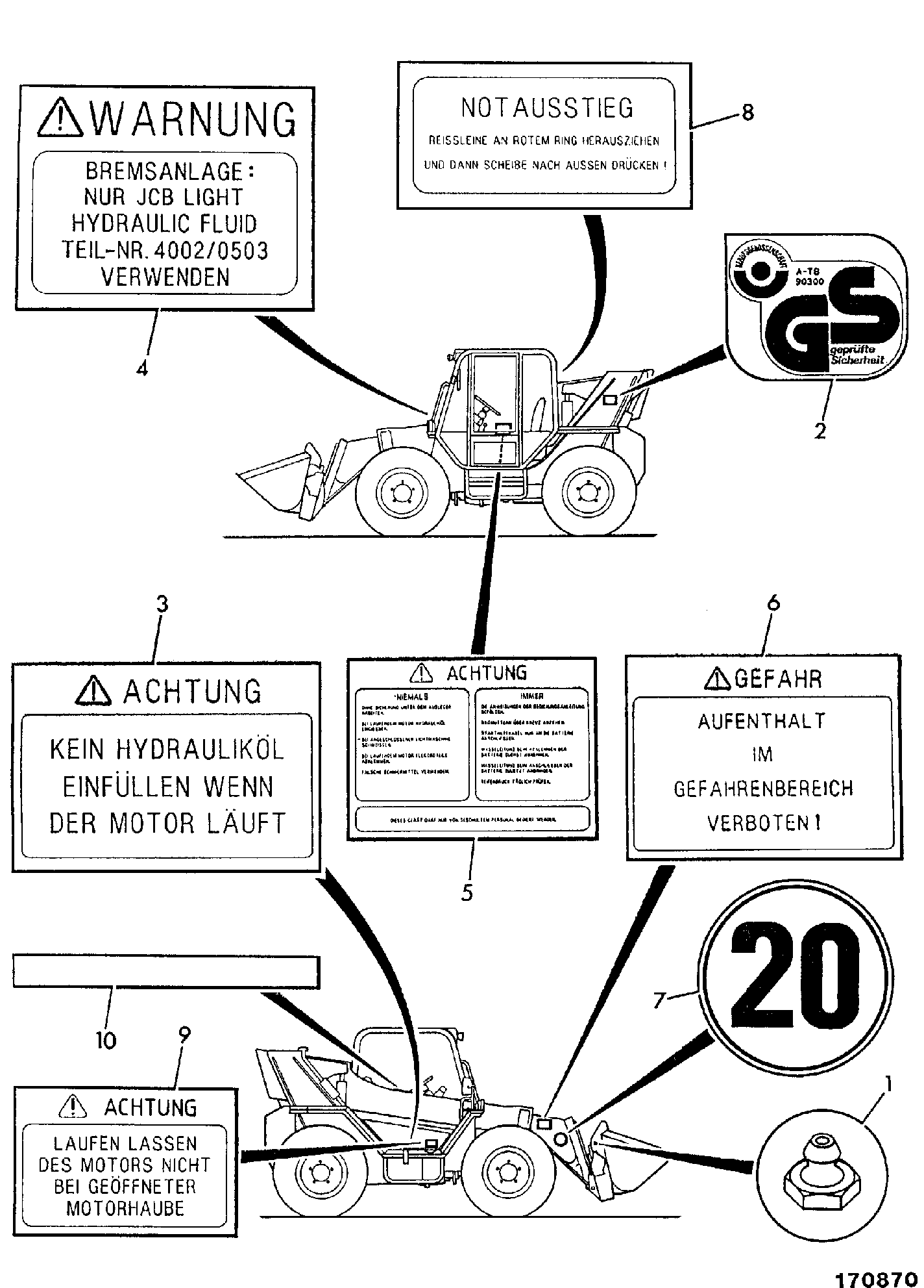 Табличка 817/03213 JCB