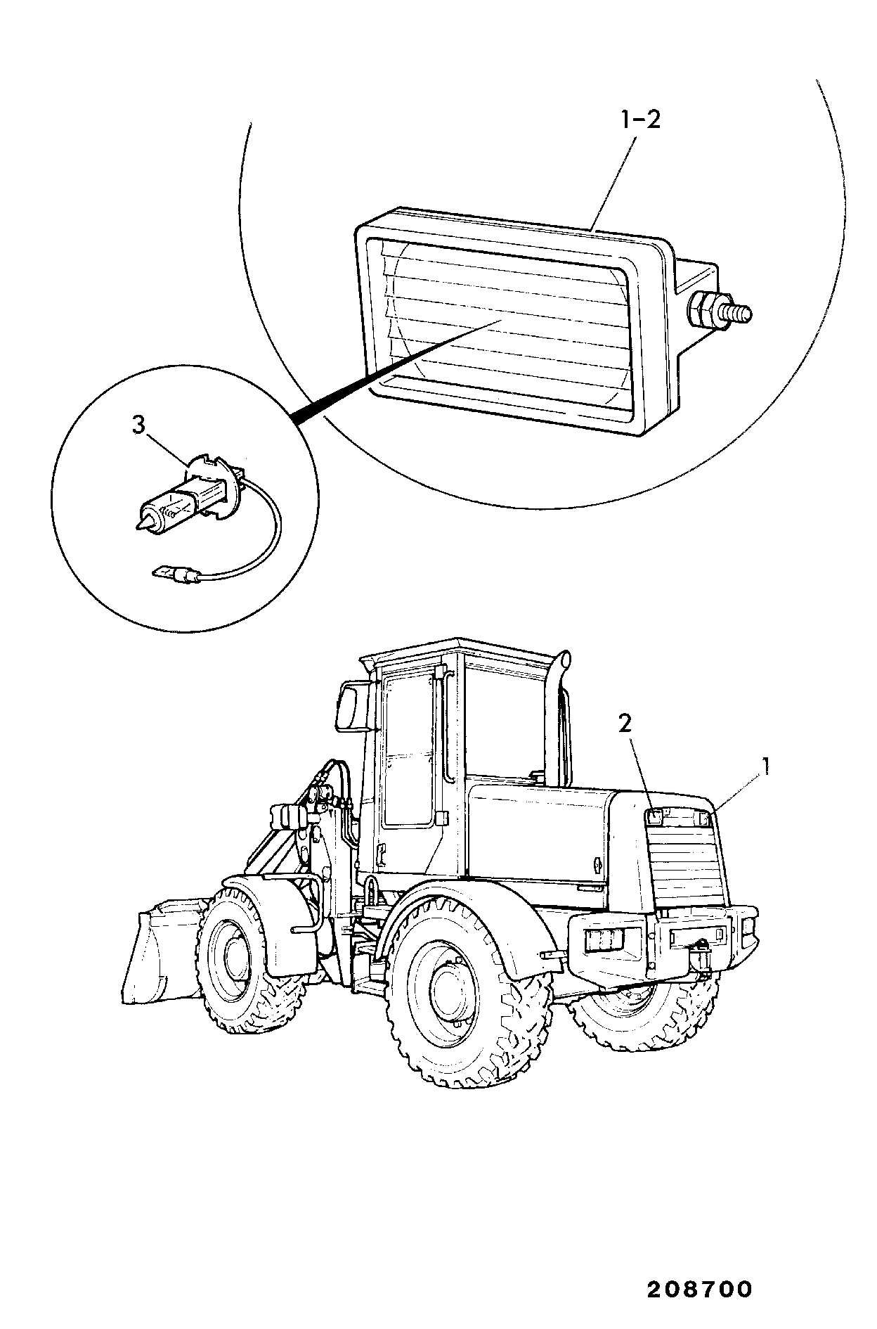 Фонарь 700/34700 JCB