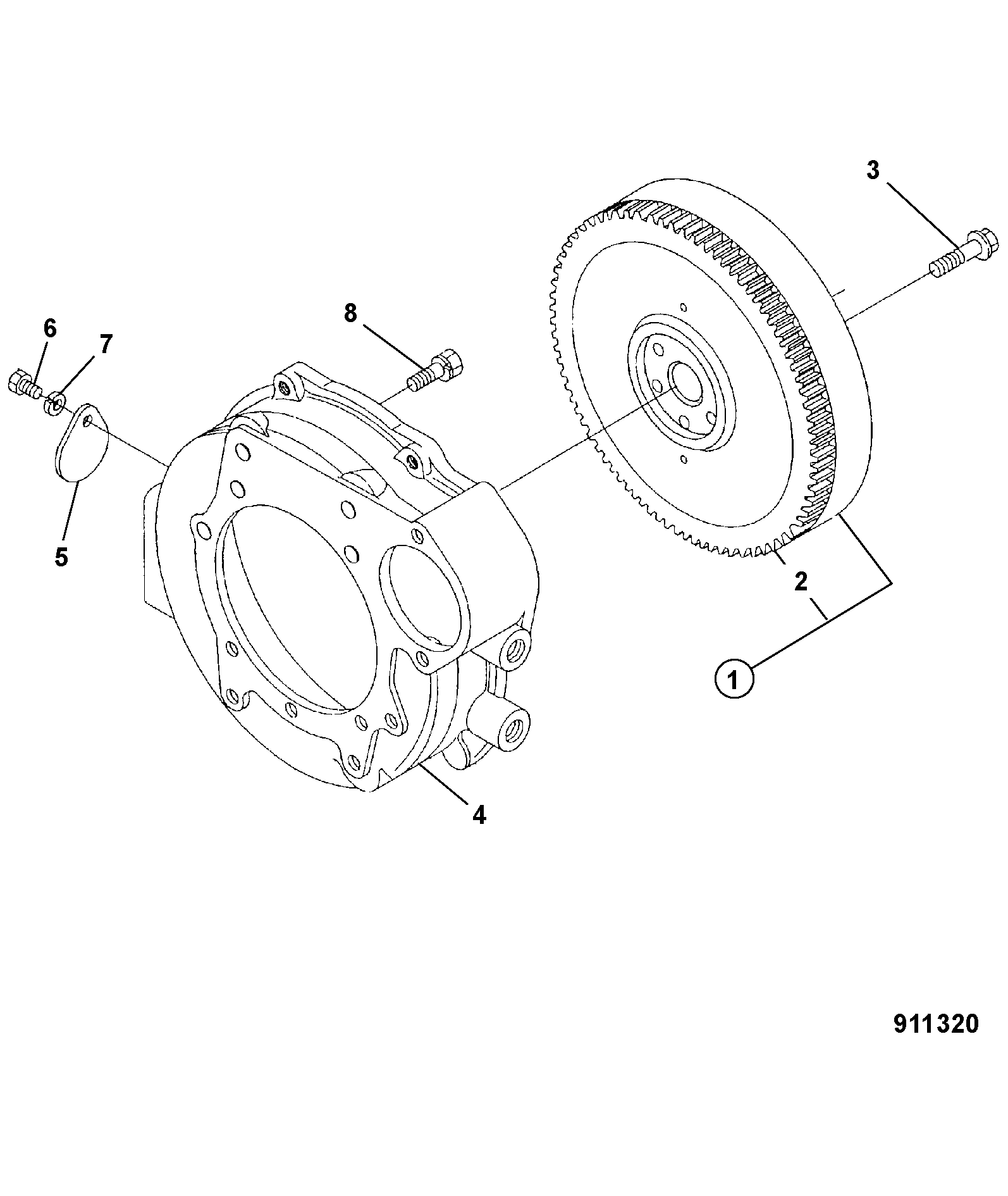 Маховик 02/600972 JCB