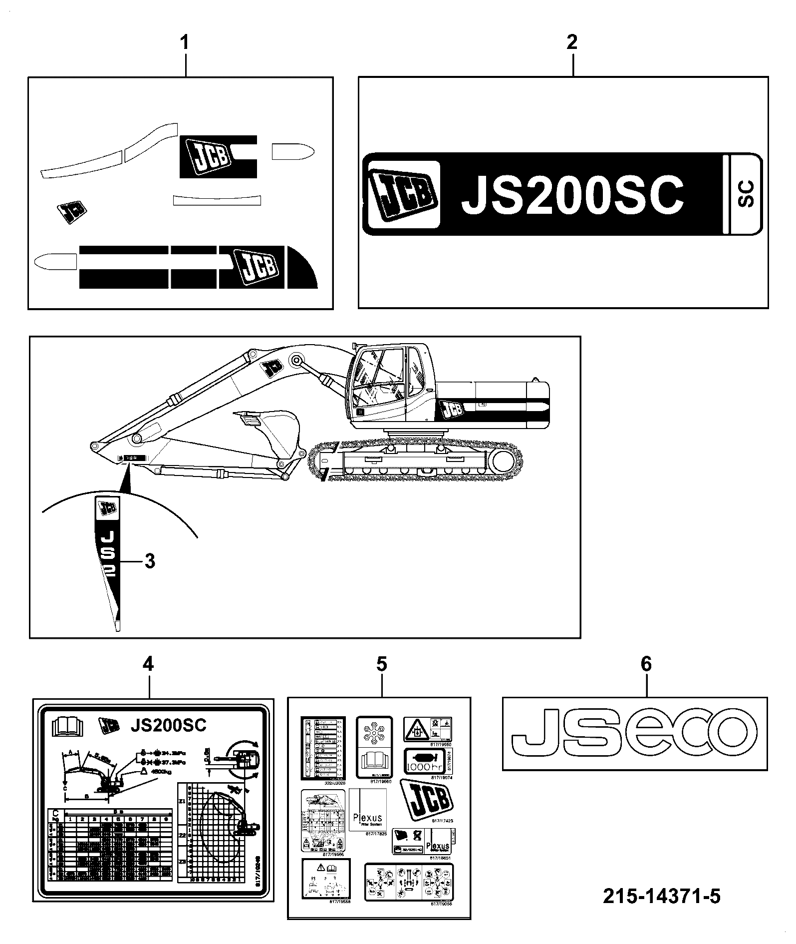 Наклейка 817/18802 JCB