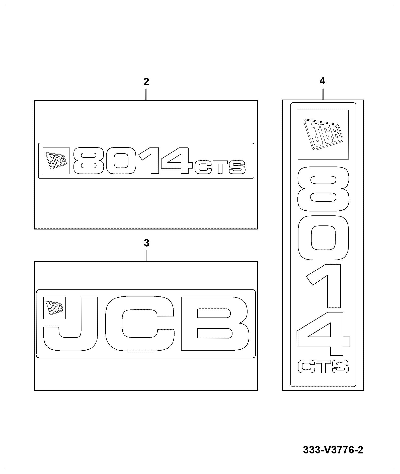 Наклейка 333/R3087 JCB