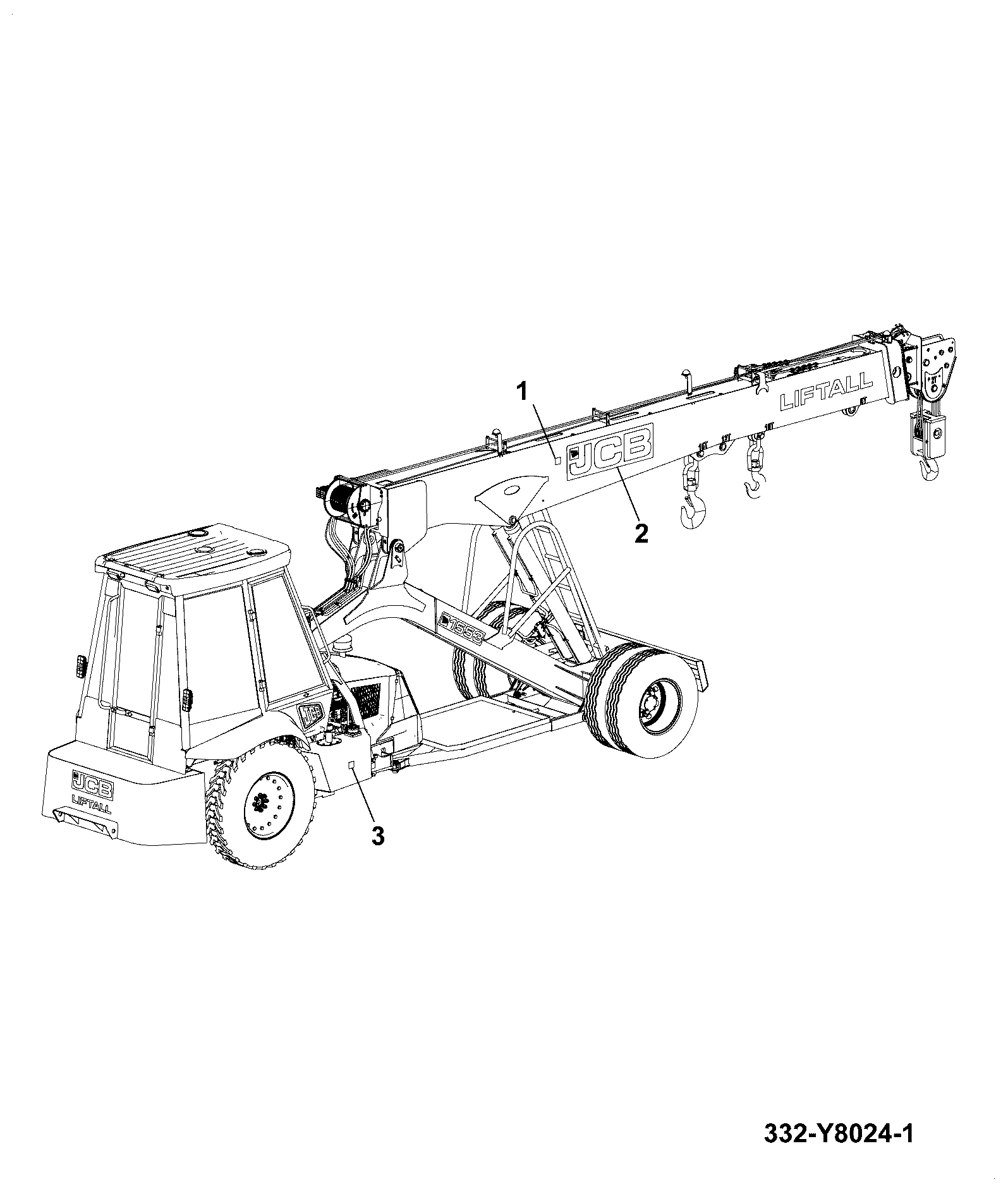 Наклейка 332/Y8050 JCB