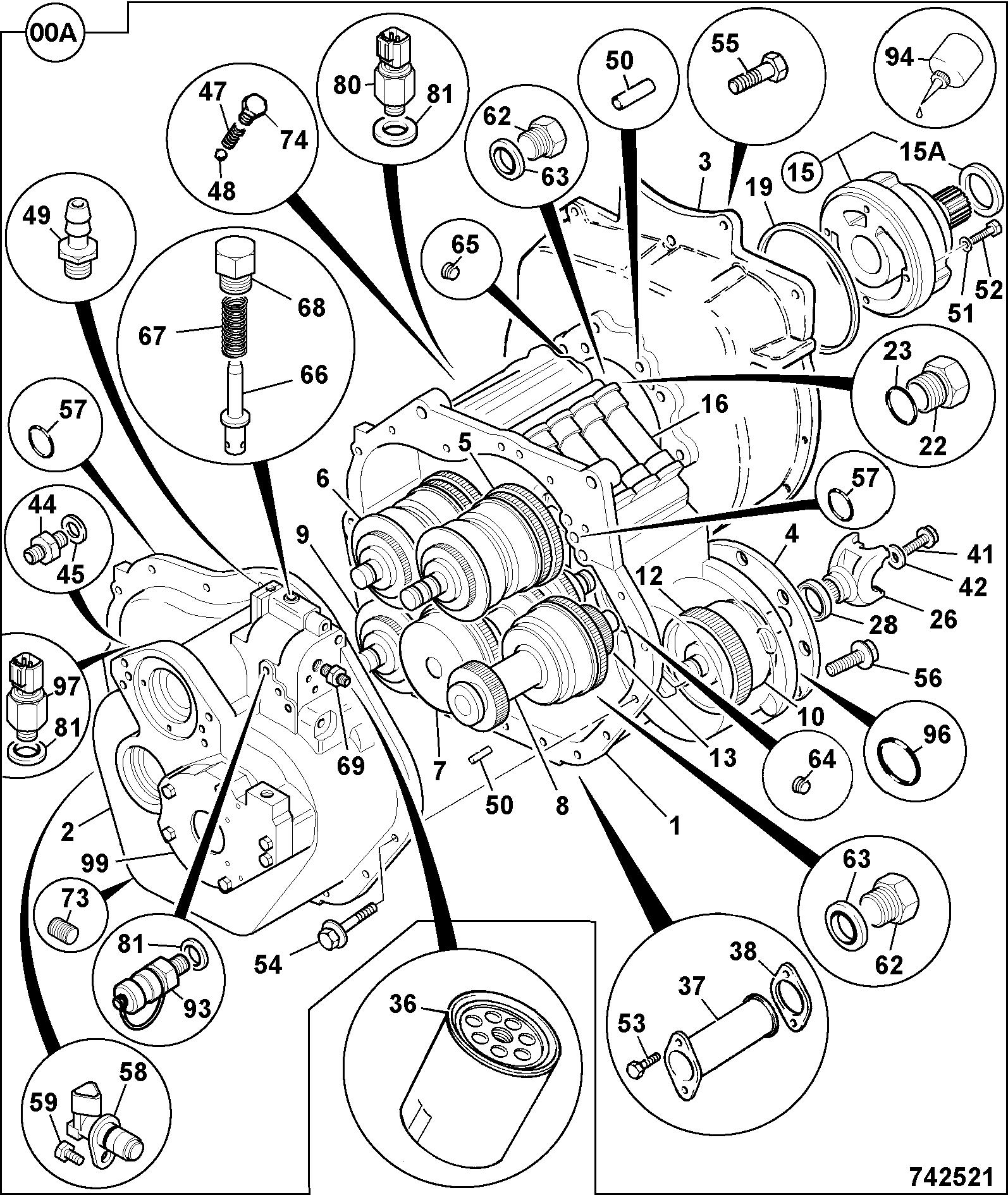 Коробка передач 442/25420 JCB