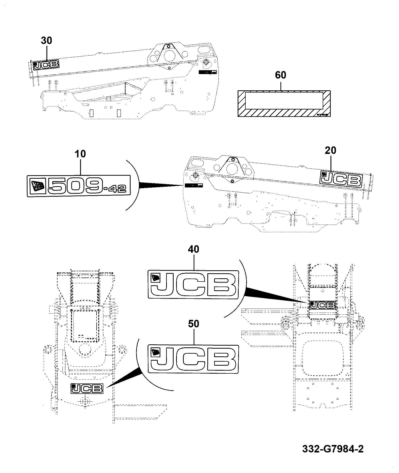 Наклейка 333/P7626 JCB