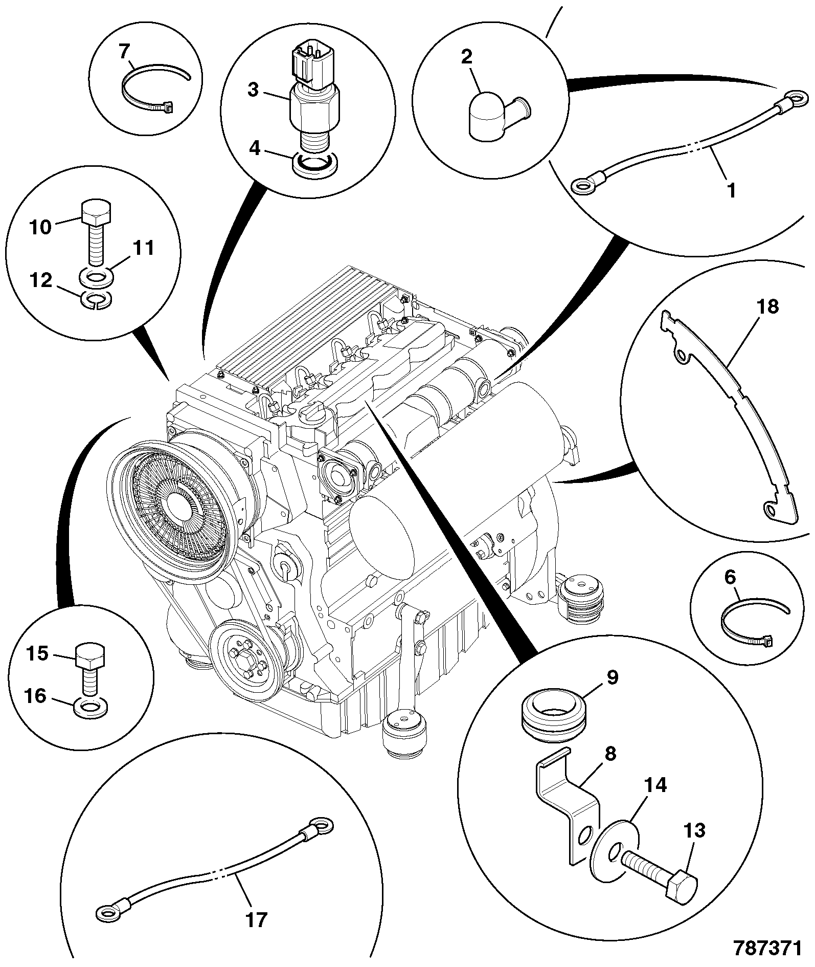 Установочный винт 1315/0607D JCB