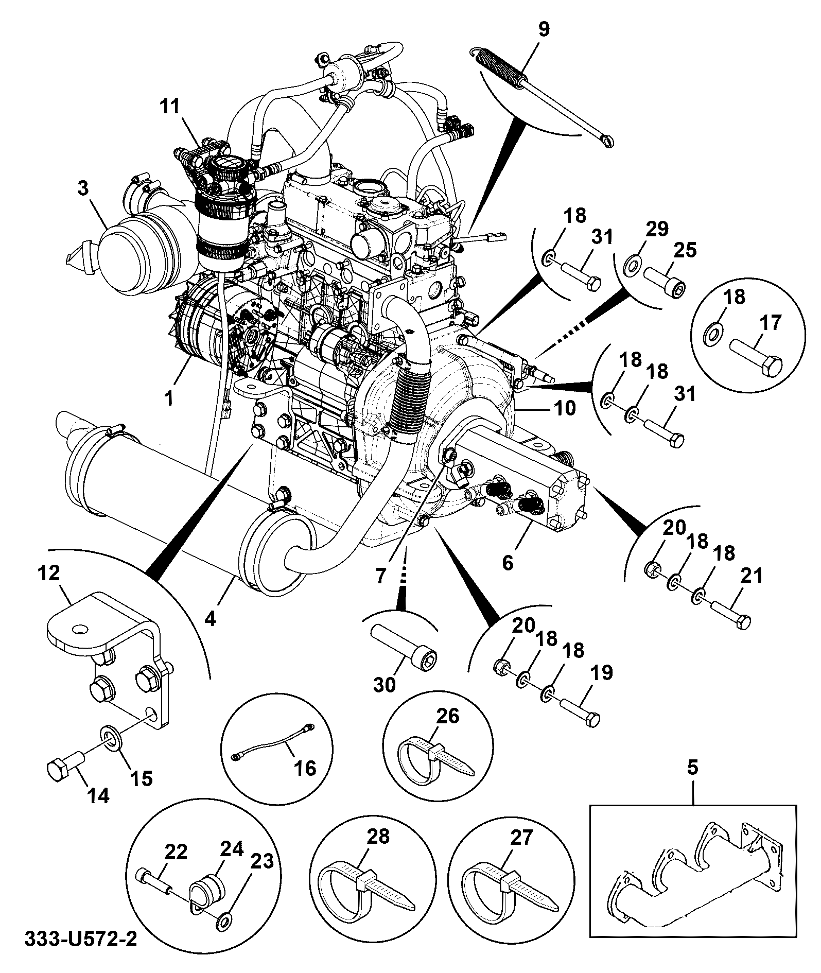 Дроссель 333/U5588 JCB