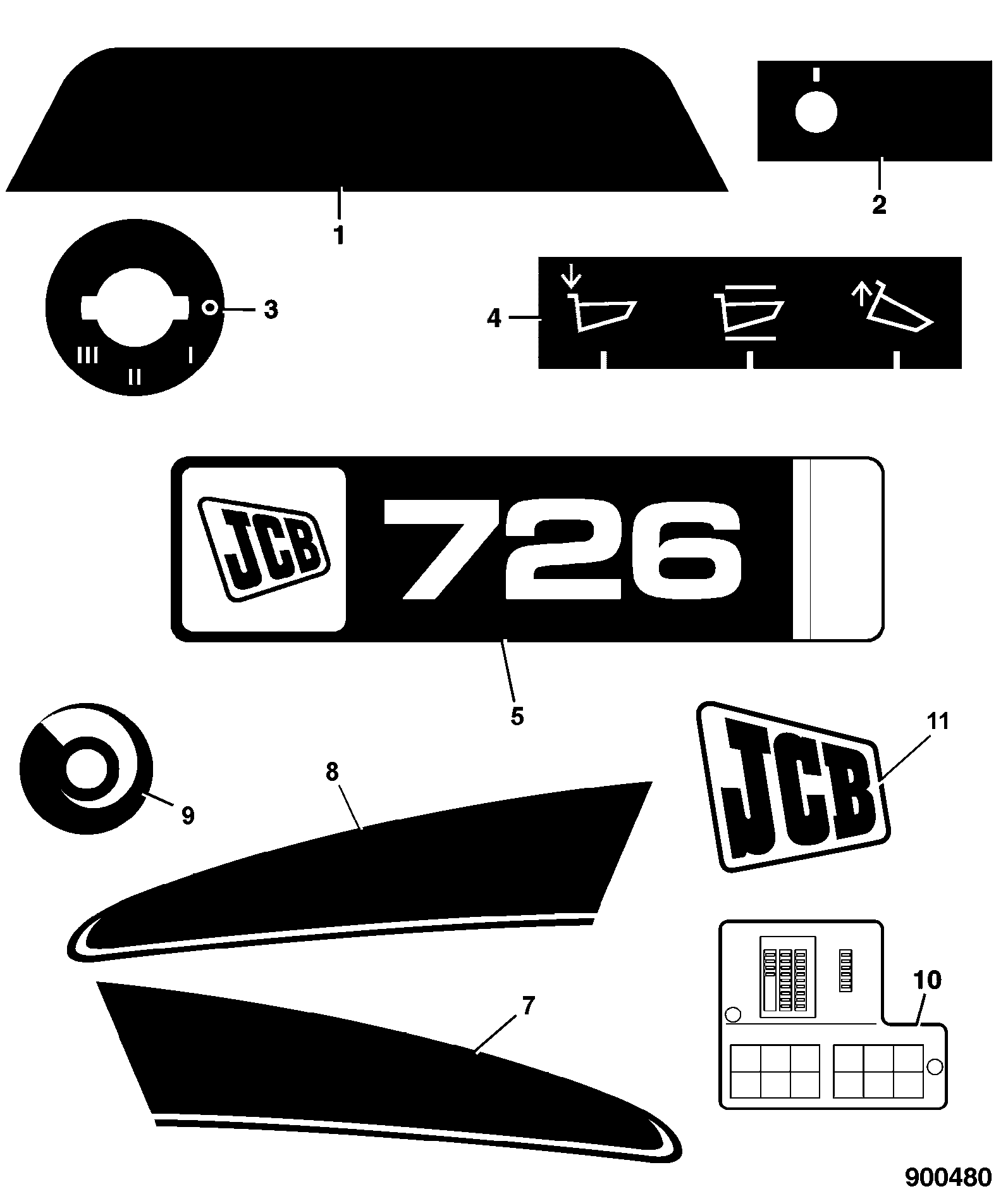 Наклейка 817/20590 JCB