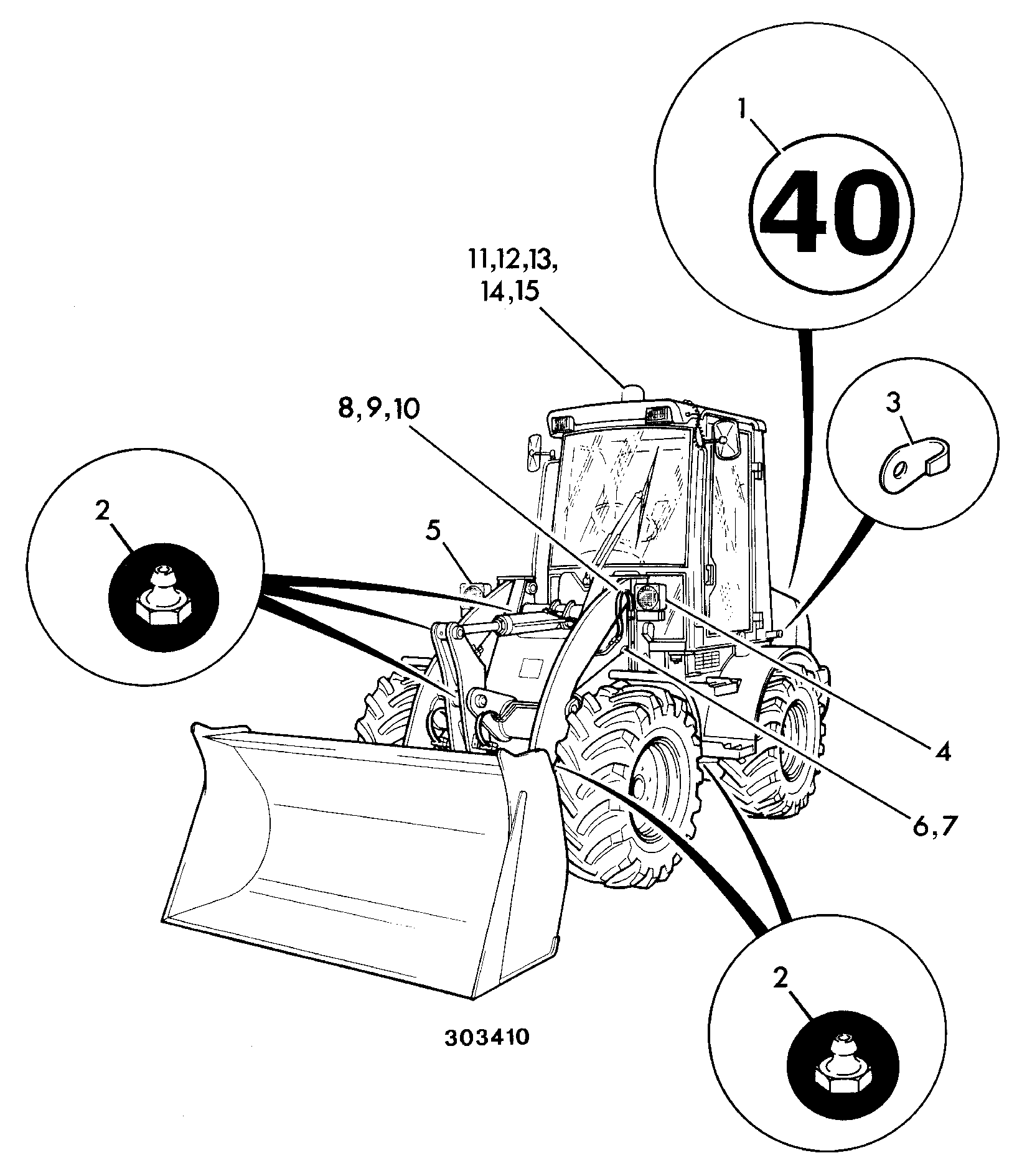 Проблесковый маяк 246/40500 JCB